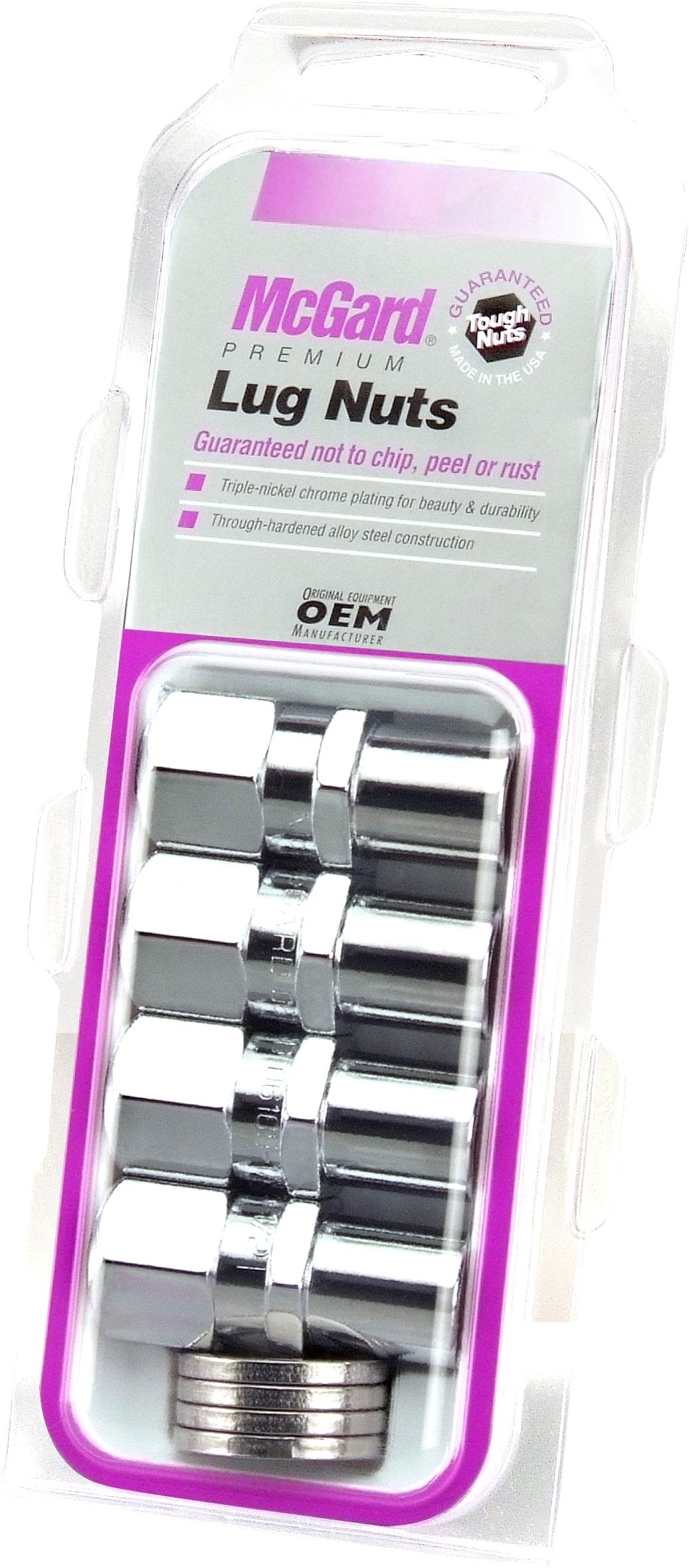 Chrome Racing MCGARD 61006 .746" Shank Style Lug Nut Set (7/16" - 20 Thread Size) - Set of 4