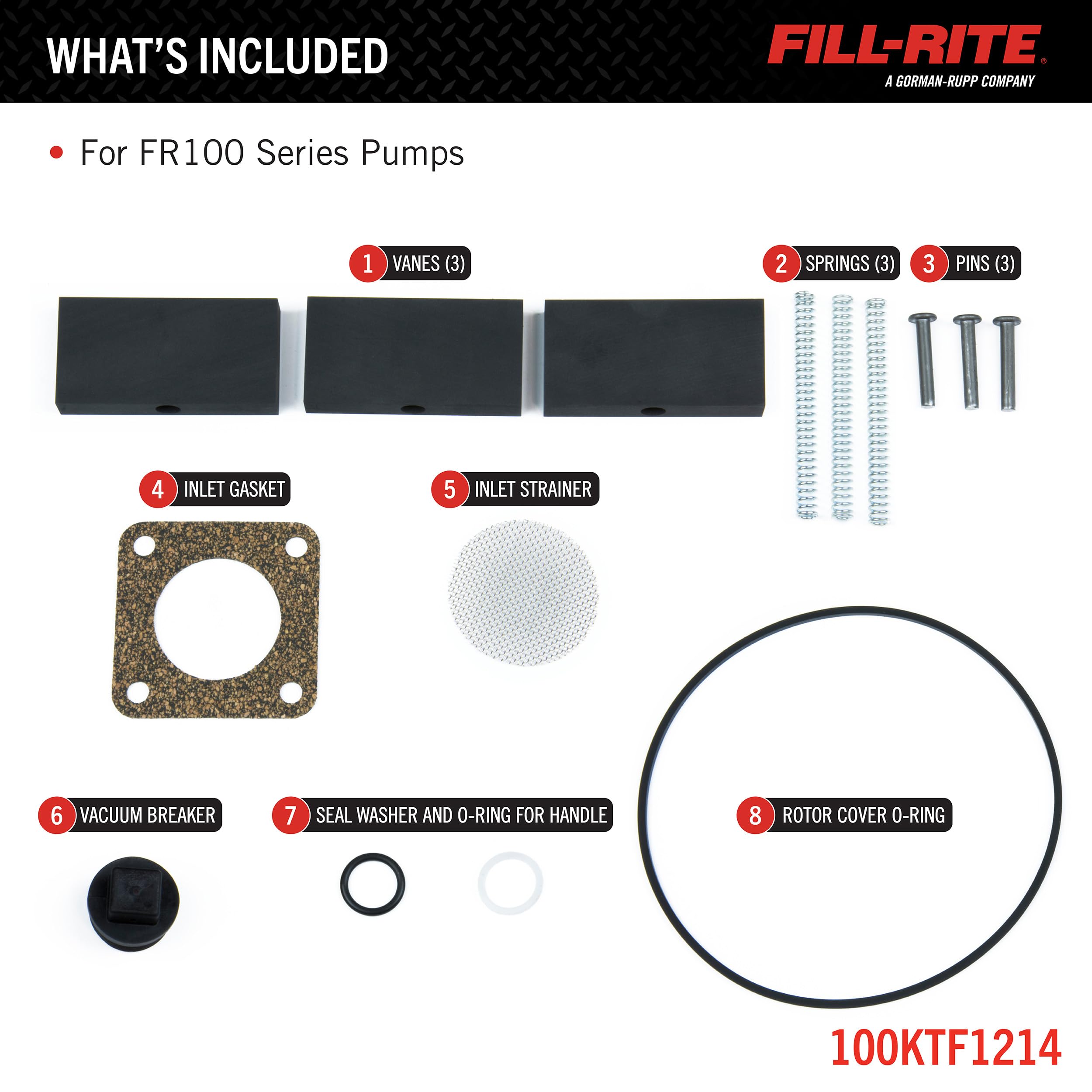 100KTF1214 Fill-Rite Rebuild Kit for FR100 Series Hand Pumps