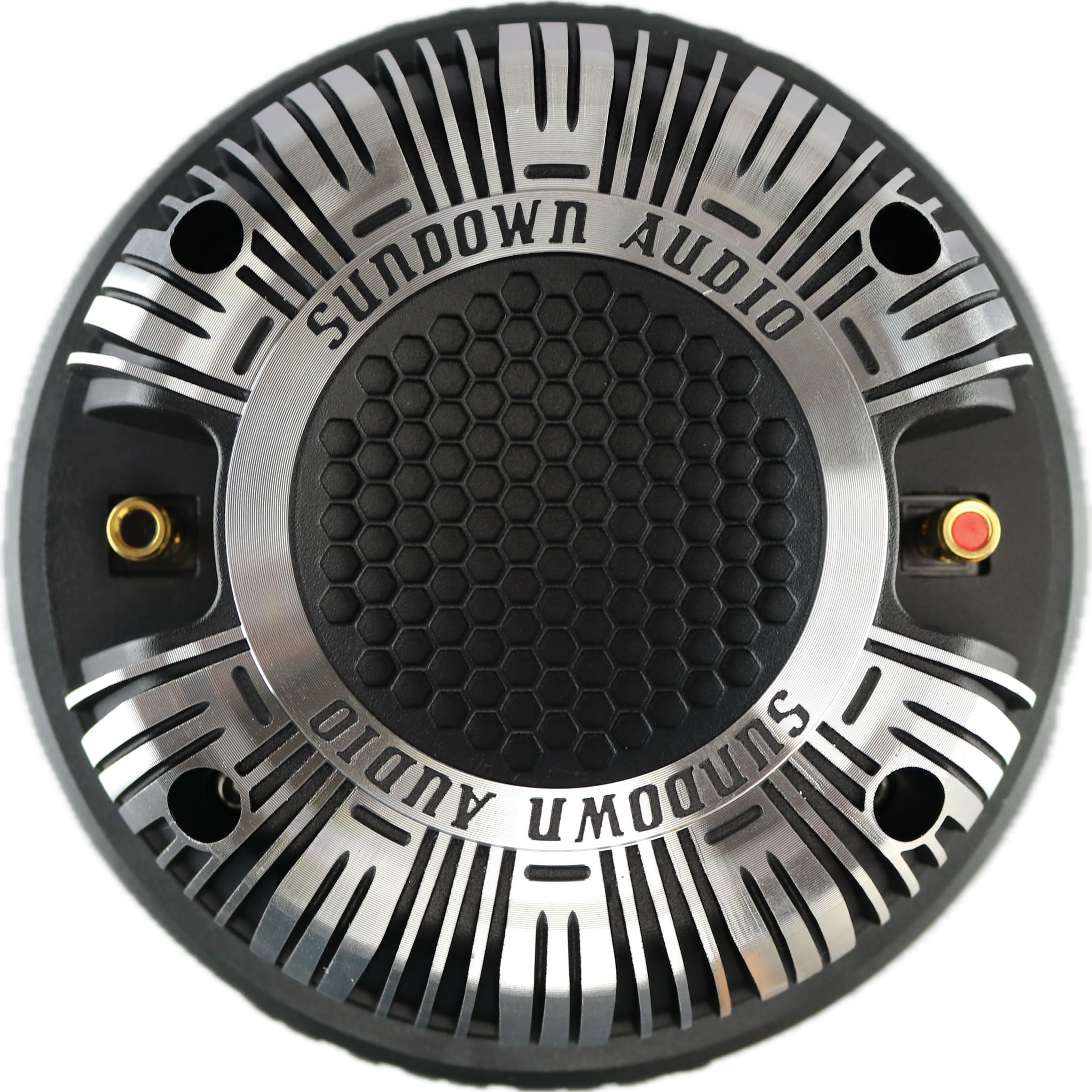 Sundown Audio 2" Throat SHFTL Super Horn Driver - 110W RMS (220W Program), 4 Ohm - 3" Voice Coil, Titanium Diaphragm, 118dB Sensitivity, 600Hz-20kHz - Die-Cast Aluminum Horn