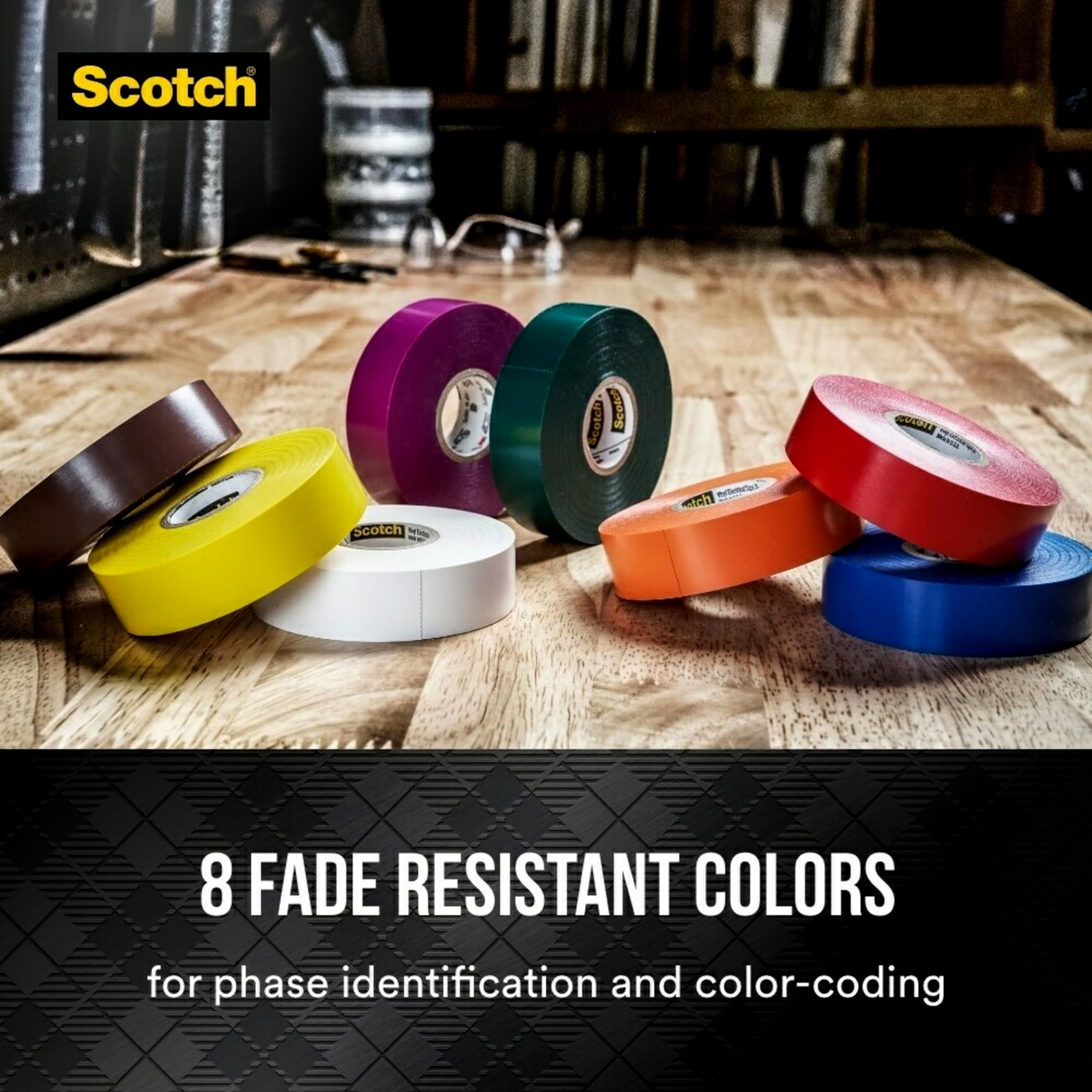3/4 in. W Scotch Super 33+ x 66 ft. L Black Vinyl Electrical Tape