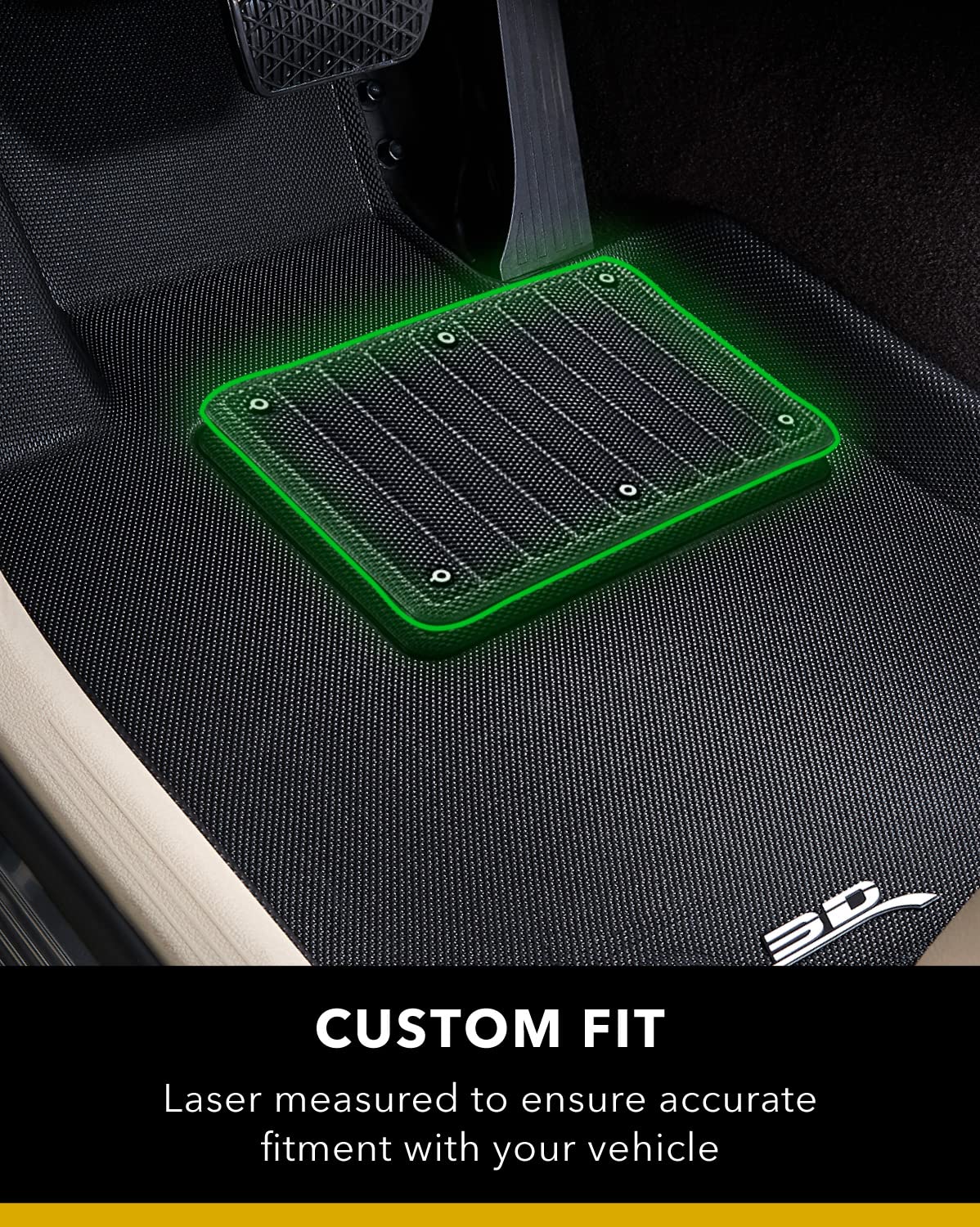 3D MAXpider Friction EX-Plus Custom Fit Heel Pad Size B#4 10.5" x 8" (Includes 6 Hex Screws, 2 Hex Keys, Hole Punch Tool)