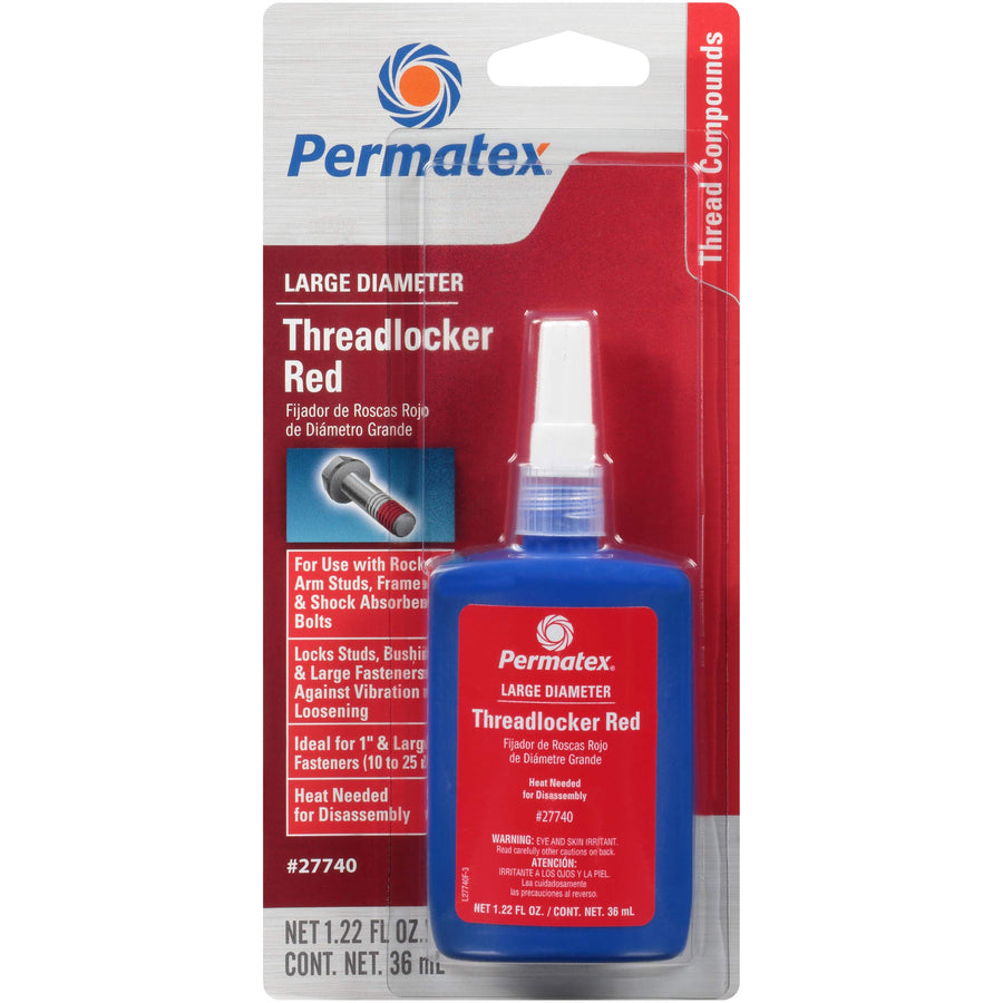 27740 Permatex Large Diameter Threadlocker Red, 36 ml