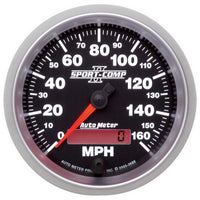 Auto Meter Sport-Comp II 3-3/8" 160 mph Electric Programmable Speedometer Gauge