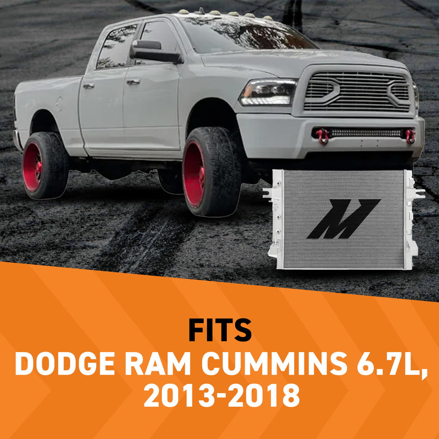 Mishimoto Performance Aluminum Radiator MMRAD-RAM-13, Compatible with Dodge Ram Cummins 6.7L, 2013-2018