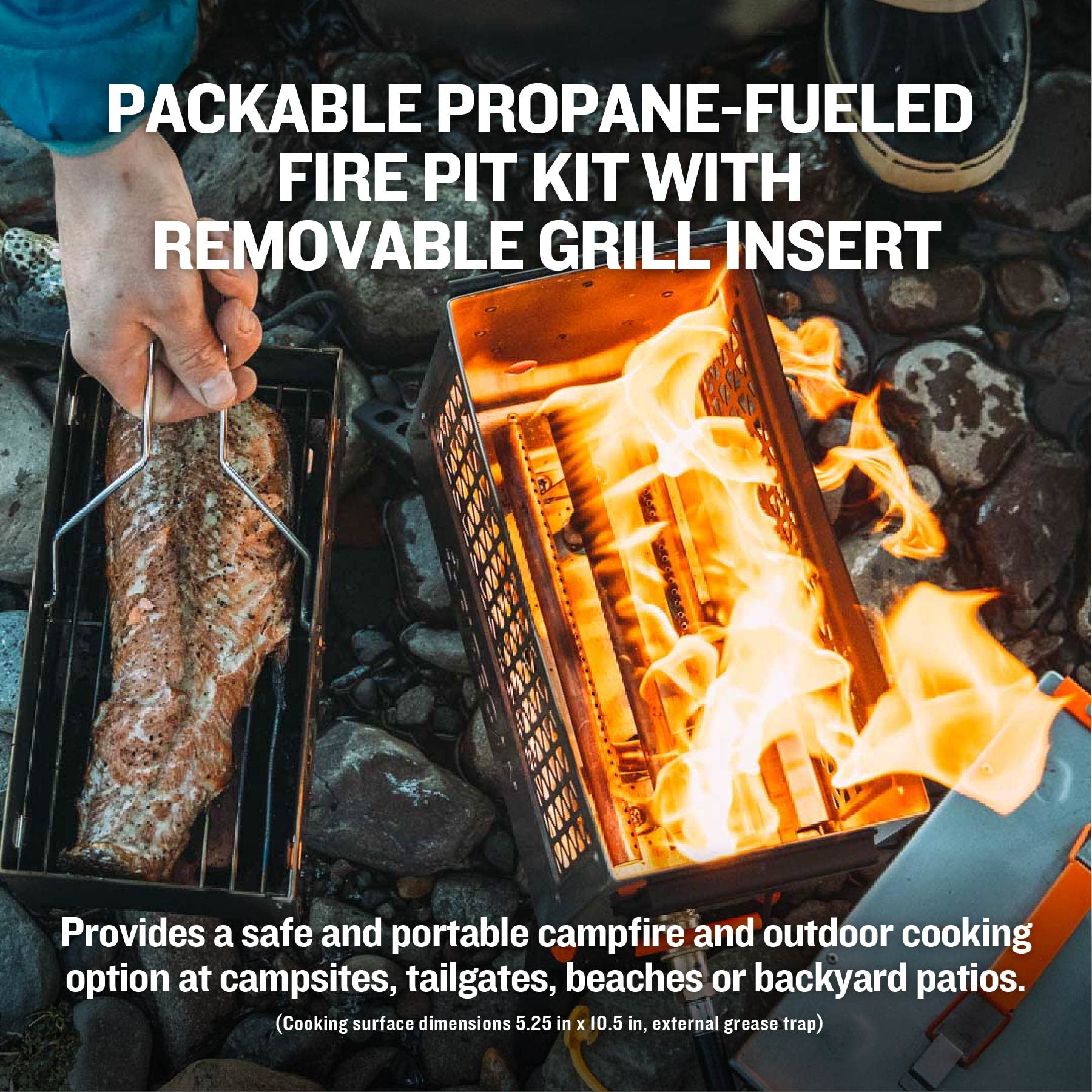 FireCan Deluxe Ignik Portable Propane Fire Pit and Grill