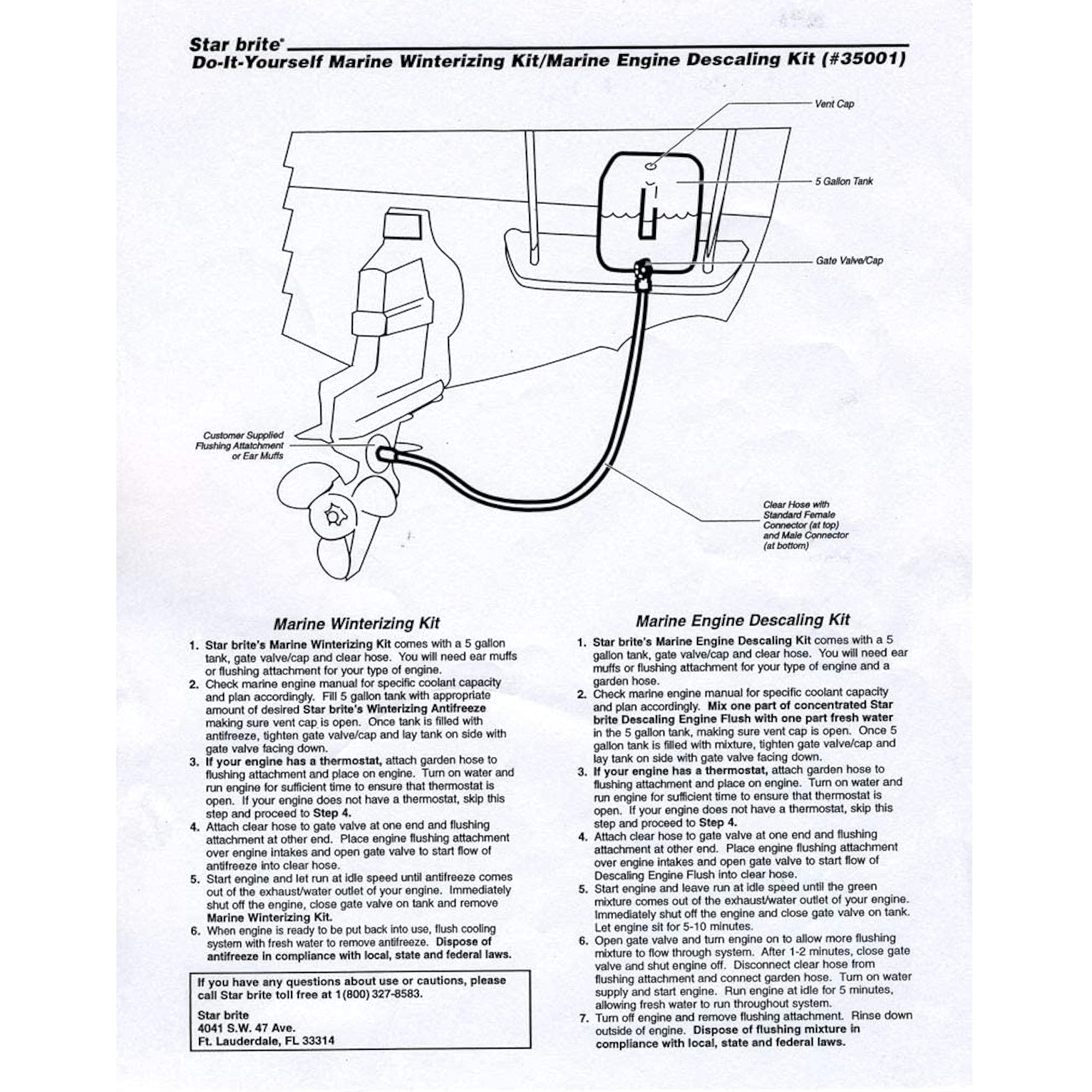 Do-It-Yourself STAR BRITE Winterizing/Engine Descaling Kit