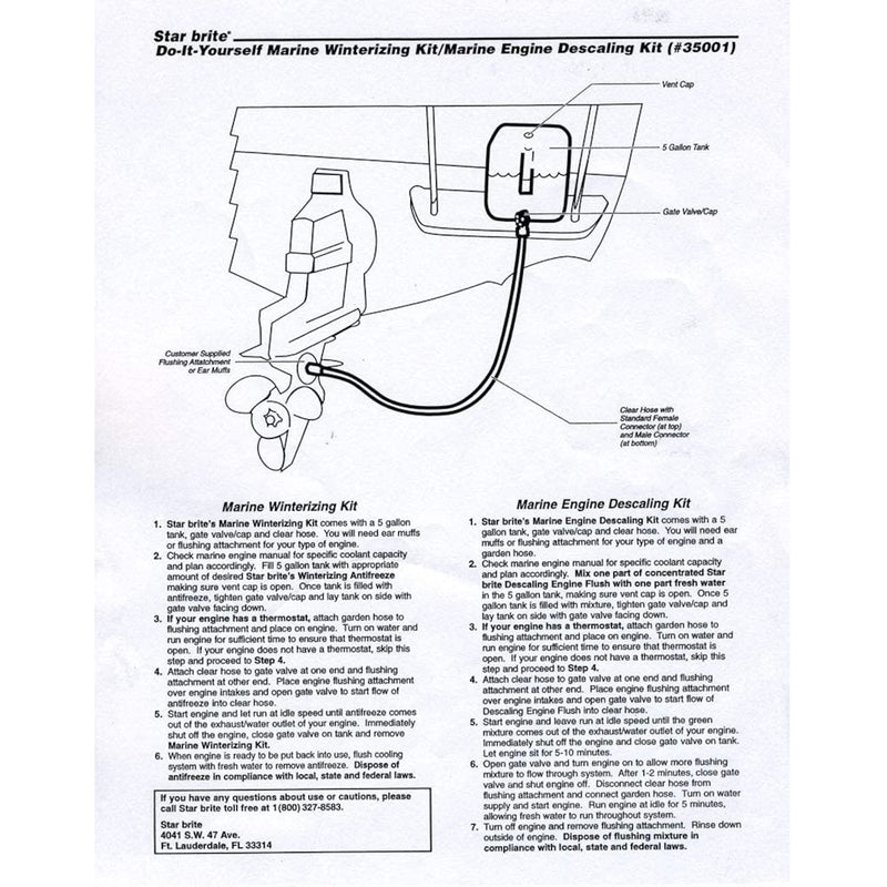 Do-It-Yourself STAR BRITE Winterizing/Engine Descaling Kit