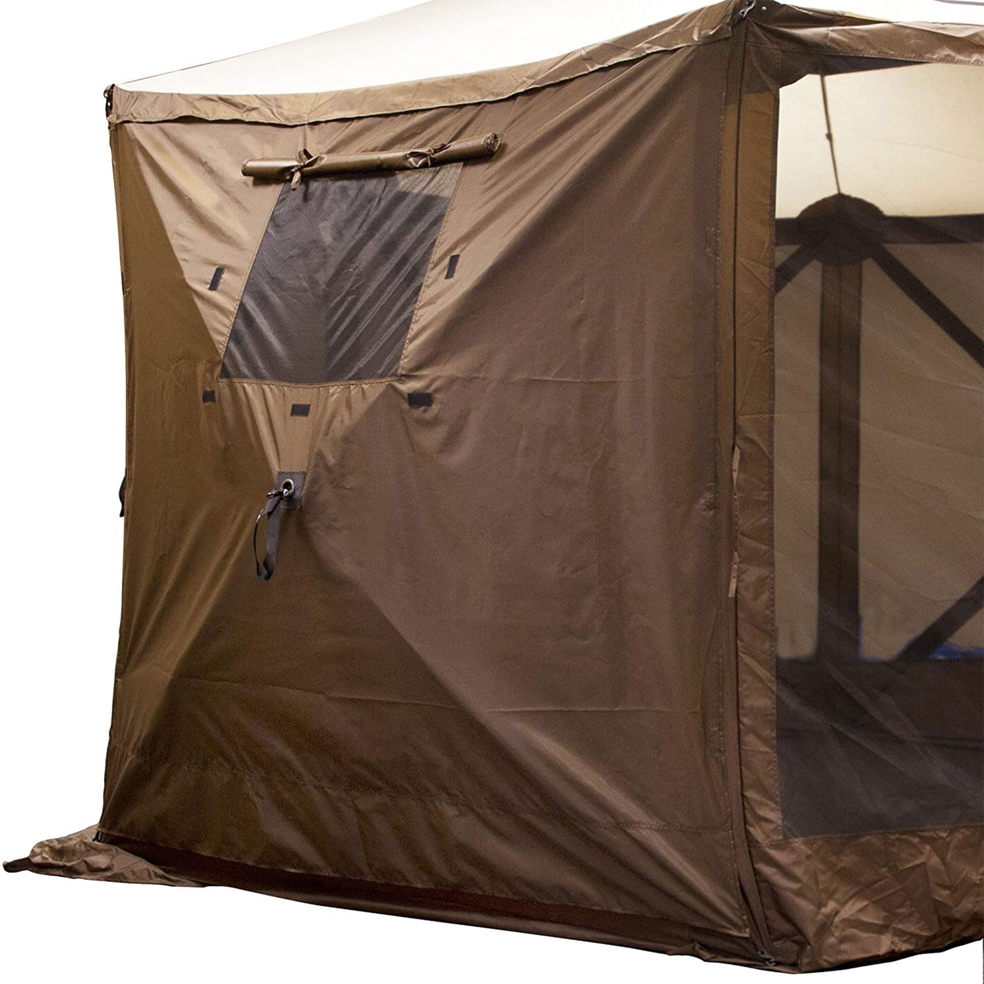 Quick-Set CLAM Wind and Sun Panel Attachment for Escape Sport Screen Shelter Canopy Tent with Carrying Bag, Accessory Only, Brown (2 Pack)