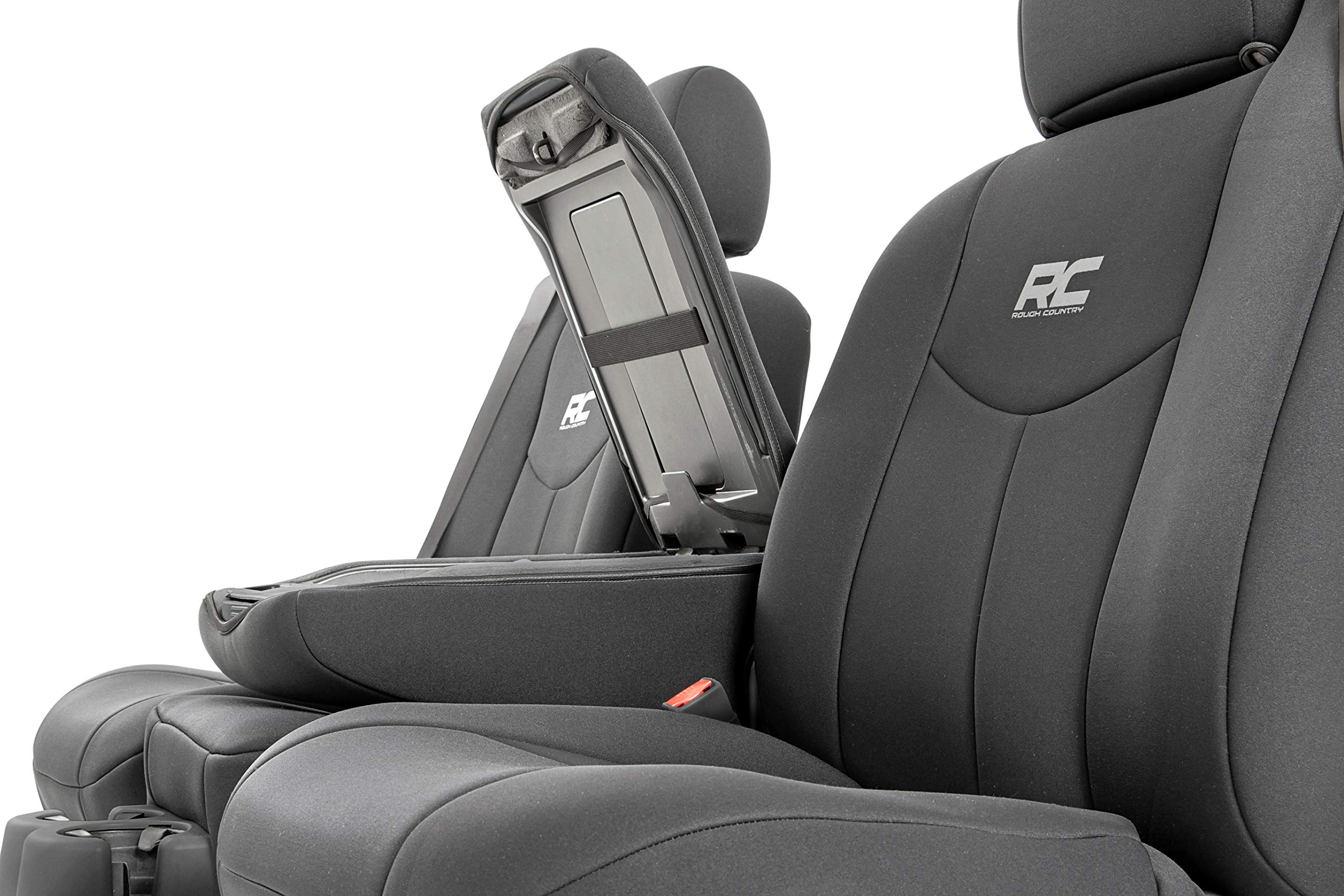 Rough Country Seat Covers Neoprene for Chevy Silverado & GMC Sierra 1500 (1999-2006 & Classic) - Waterproof, UV-Resistant, Foam-Padded Front & Rear Covers