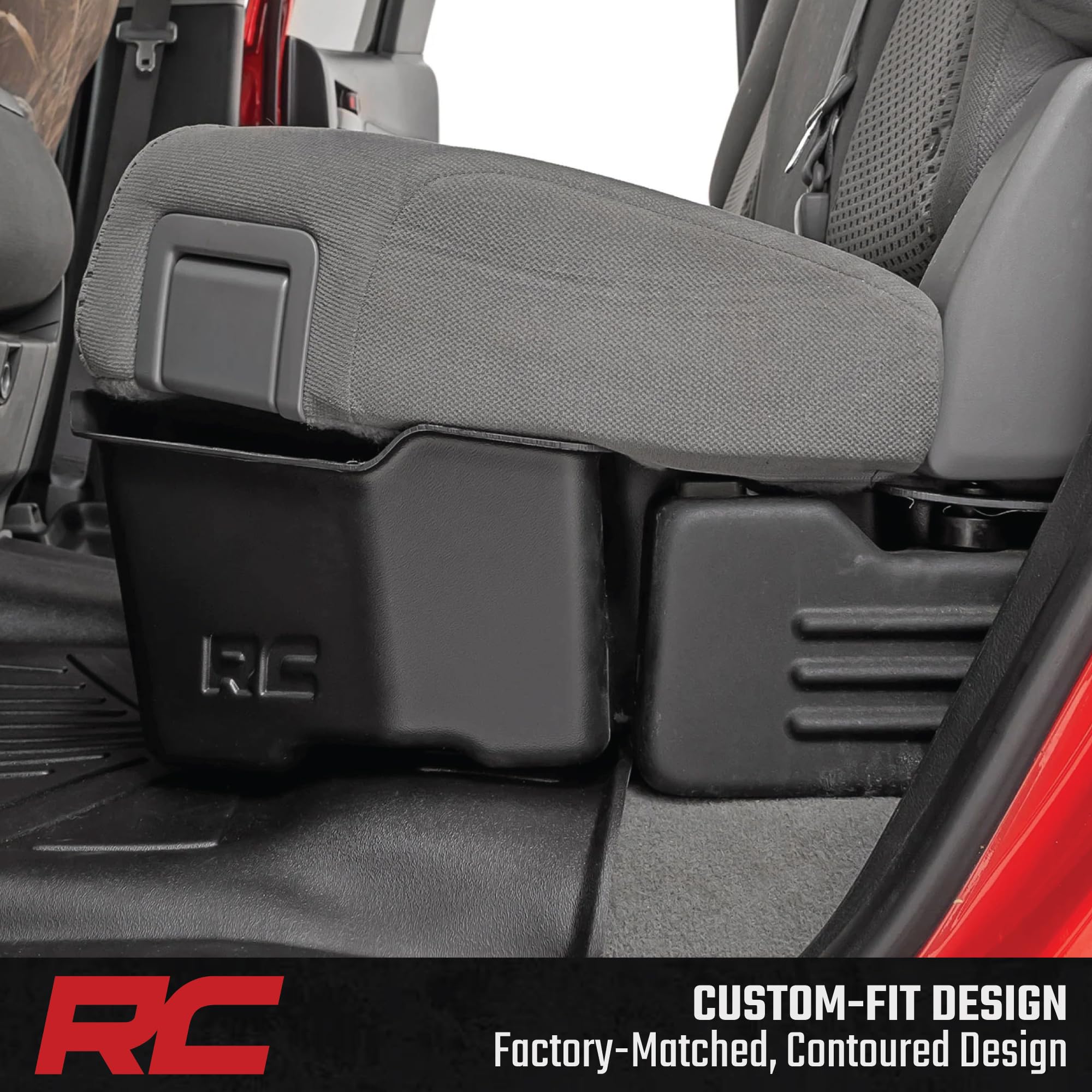Rough Country Under Seat Storage for Double Cab Toyota Tundra (2007-2021) - Custom-Fit Rear Underseat Tray Organizer, Secure Hidden Storage Box for Tools & Gear