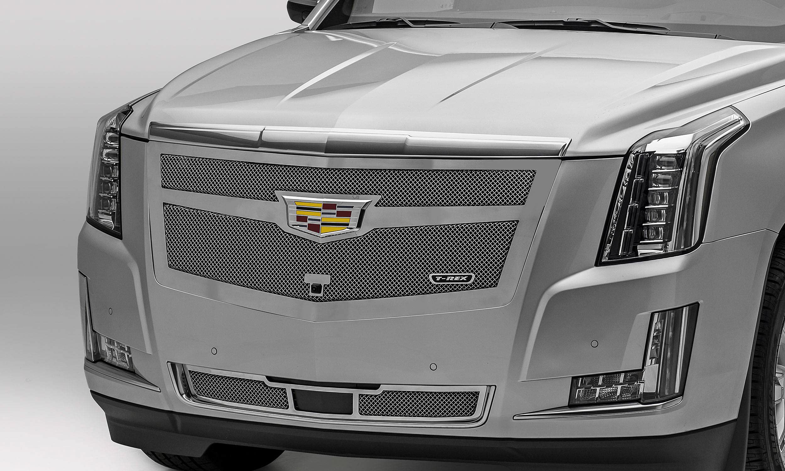 Upper Class Series T-Rex Grilles 2015i-2020 Escalade Main Grille, Chrome, 1 Pc, Replacement, Fits Vehicles with Camera - PN #56181