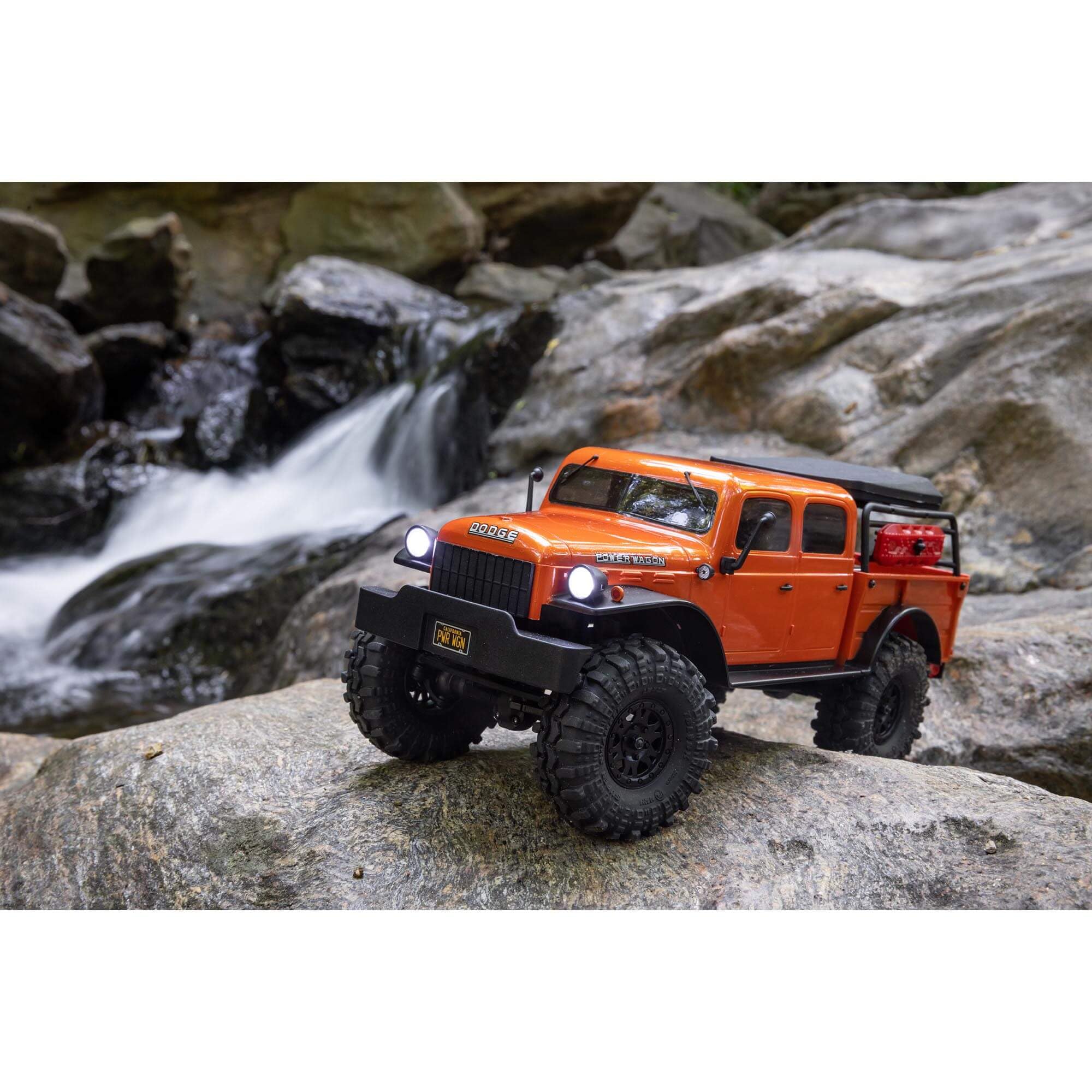 Axial RC Truck SCX24 4 Door Dodge Power Wagon Orange1/24 4 Wheel Drive-RTR (Included Everything Needed to Run) AXI00007T1
