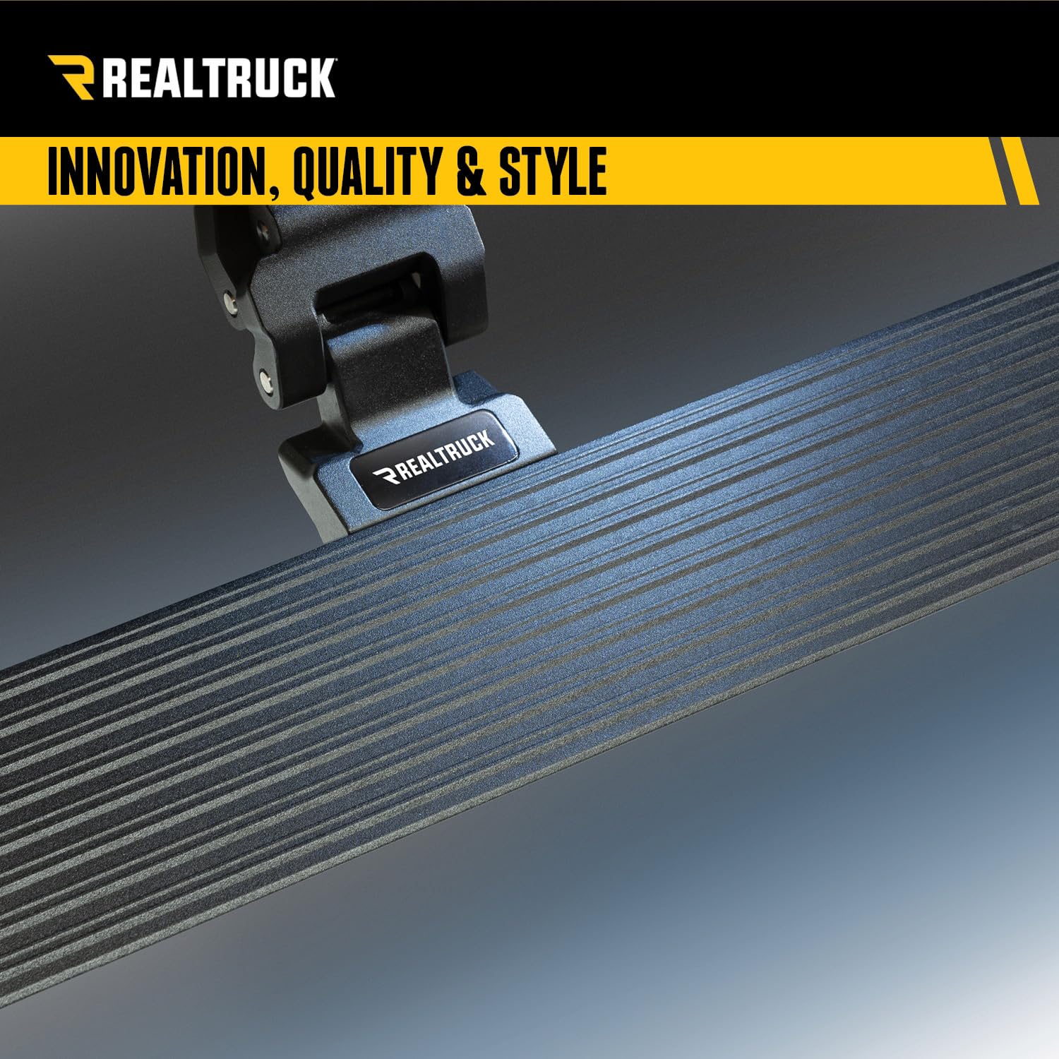 Volt Power Running Boards RealTruck for Ford Bronco (2021-2025) 2-Door Excludes Bronco Sport | Aluminum, Protective Bedliner Coating | 20413157T | Electric Powerstep & Retractable Steps