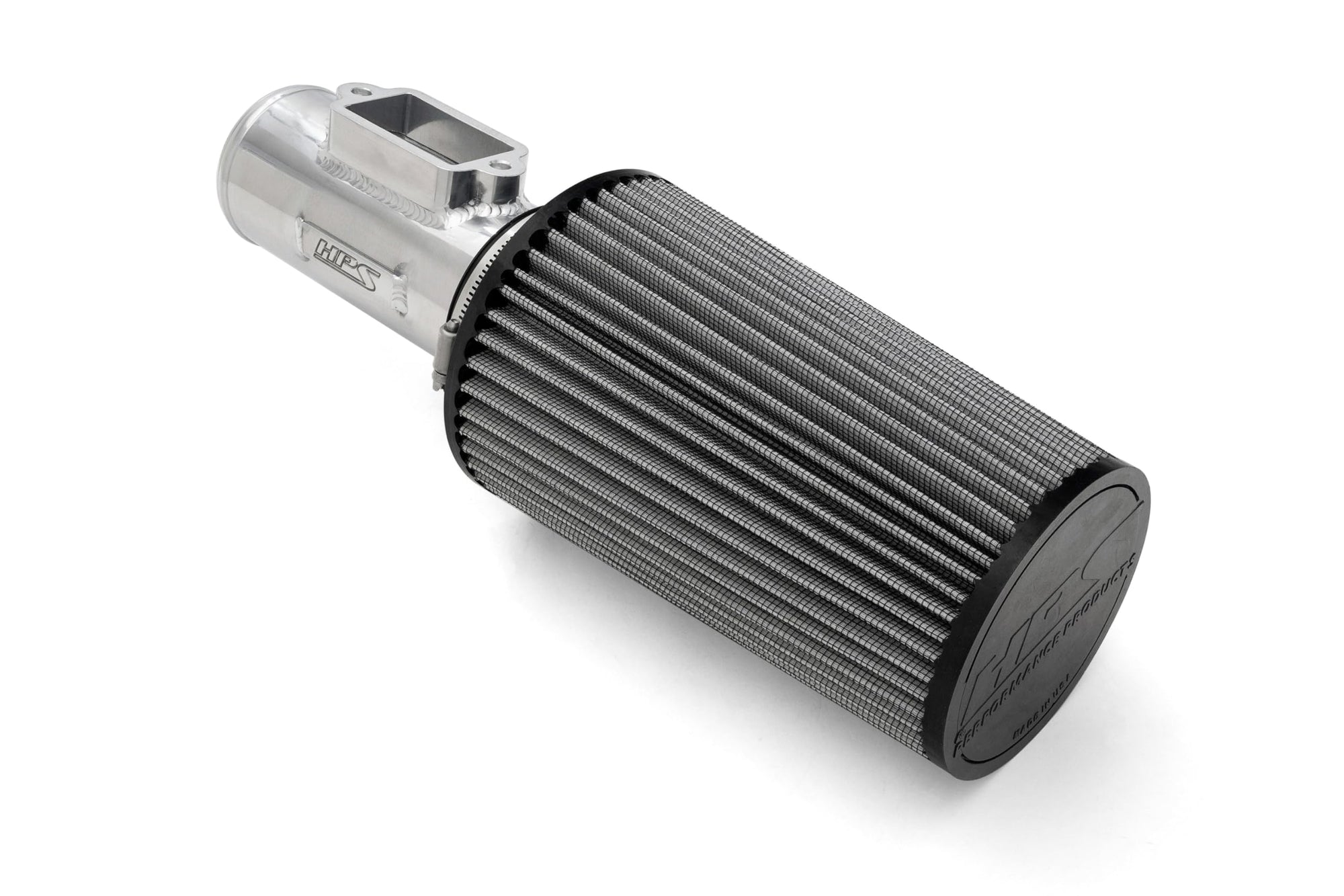 HPS 3" Polished Aluminum MAF Sensor Housing with HPS-4337 Cone Air Filter Compatible for Lexus Toyota 2JZ 1MZ 1UZ Engine, MAFT-1605