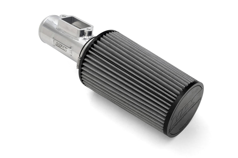 HPS 3" Polished Aluminum MAF Sensor Housing with HPS-4337 Cone Air Filter Compatible for Lexus Toyota 2JZ 1MZ 1UZ Engine, MAFT-1605