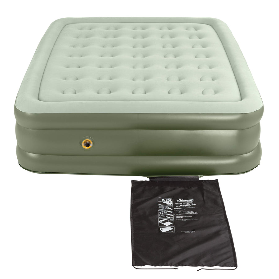 Coleman SupportRest Air Mattress | Double-High Air Bed for Indoor or Outdoor Use , Green