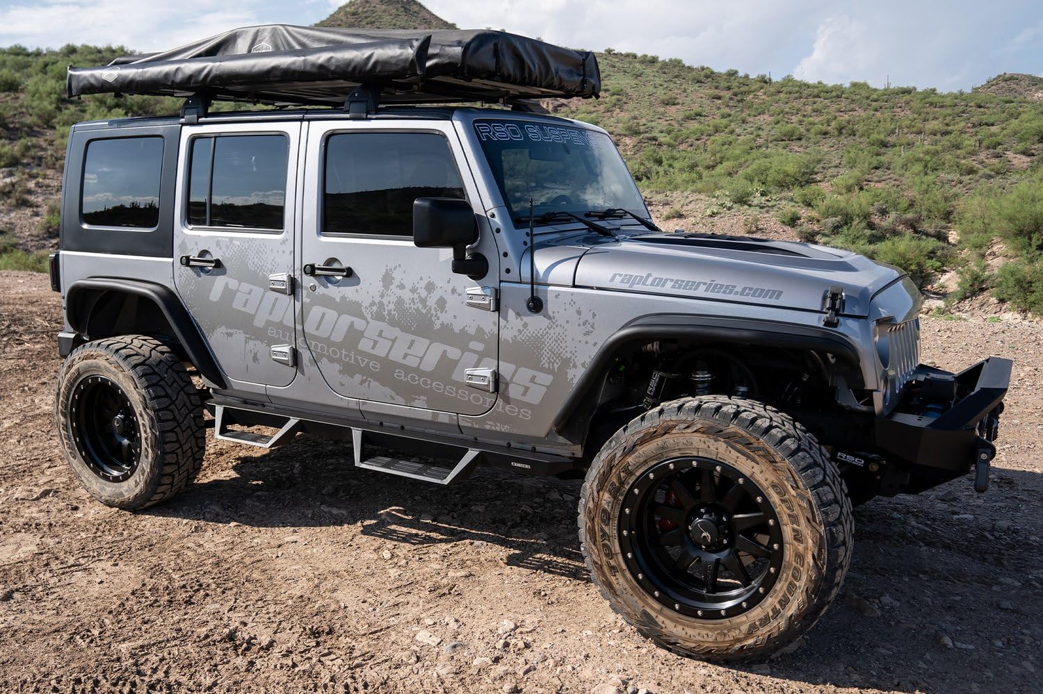 Magnum RT Gen 2 Running Boards Drop Steps Black Compatible with 2007-2018 Wrangler JK Unlimited 4-Door