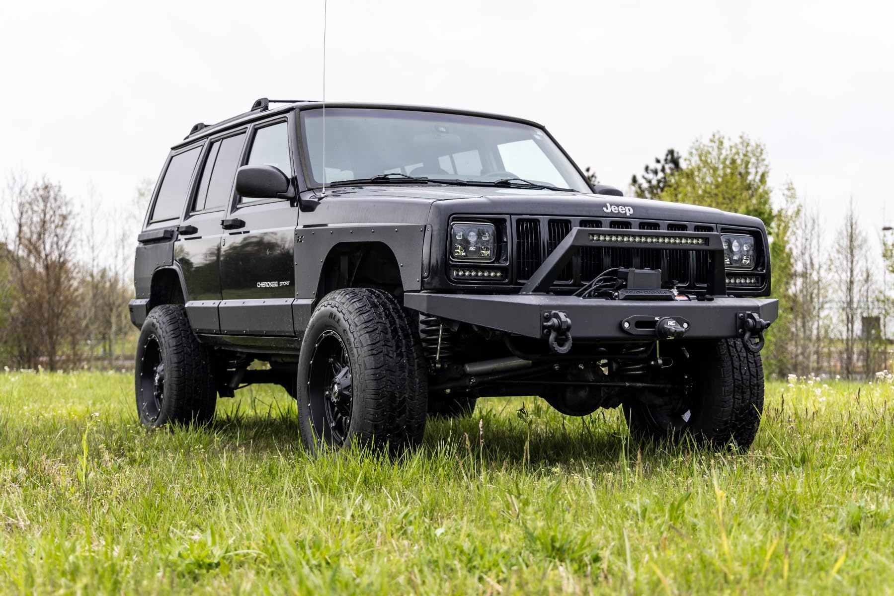 Black Series Rough Country 8" Single Row CREE LED Light Bar | Pair - 70728BL