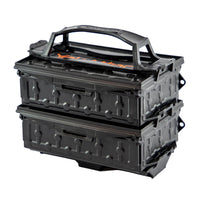 YakAttack TracPak Fully Loaded Combo Kit - Black | Includes 2 Stackable Storage Boxes | Quick Release Handle & Base | 3 Internal Trays | Track & Surface Mount Hardware | Made in USA