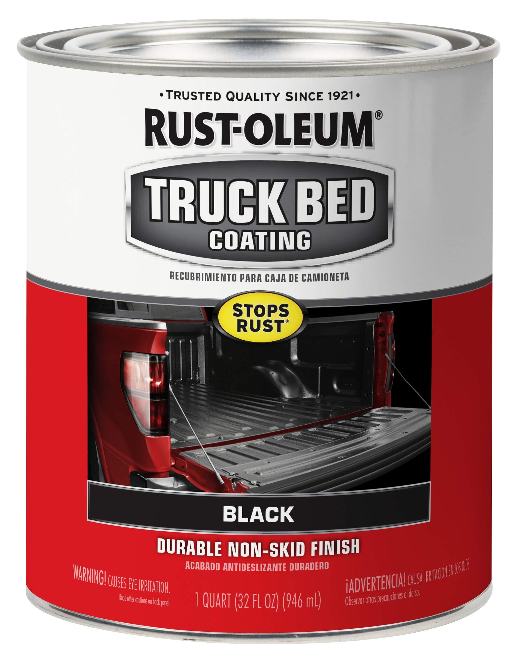 Rust-Oleum Stops Rust 342668 Truck Bed Coating, 1 Quart, Black