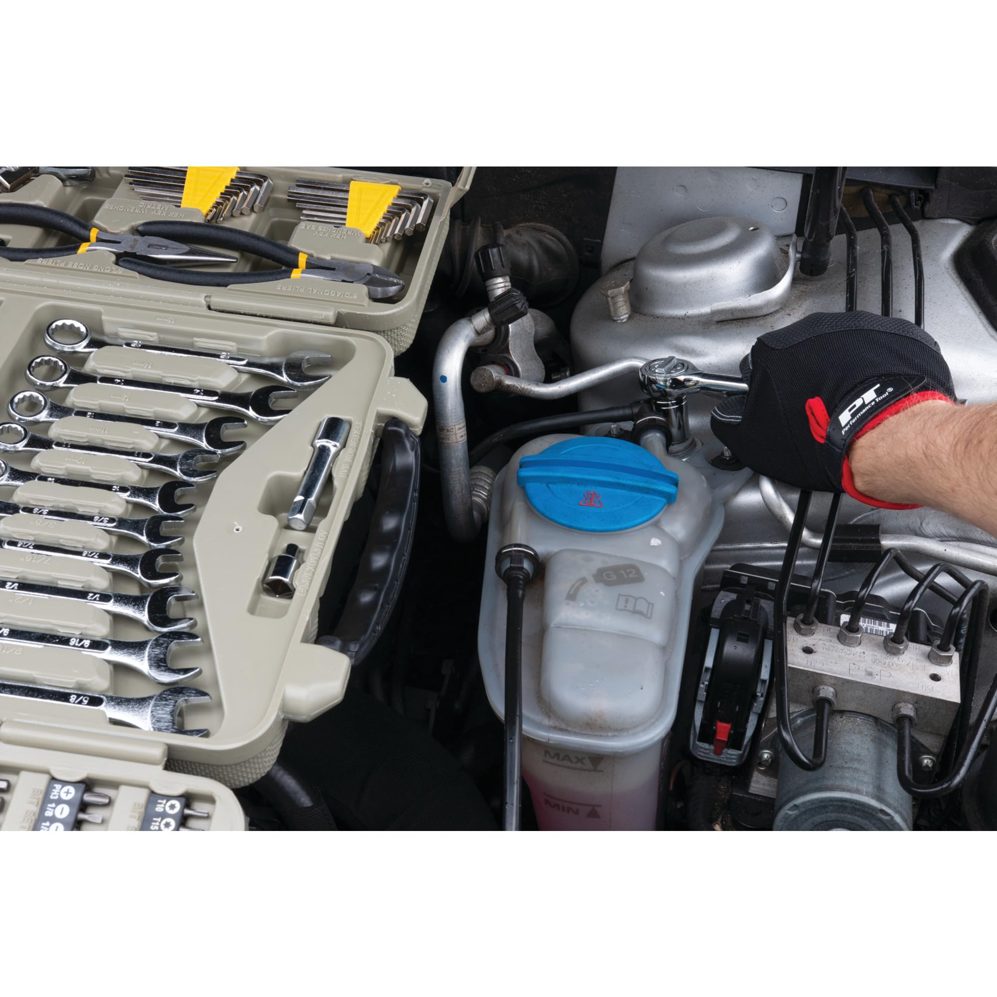 W1801 Performance Tool 123pc Mechanic's Tool Set, Hand Tools - Tool Sets, Beige