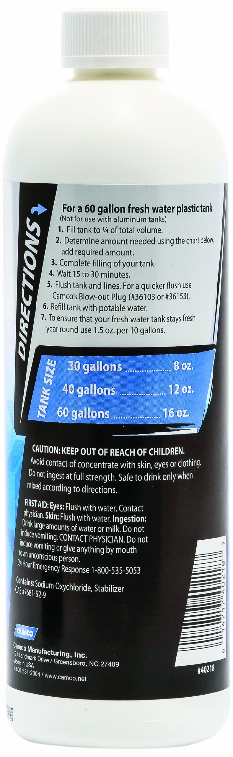 TastePURE Camco 40218 Dewinterizer, 16 oz.