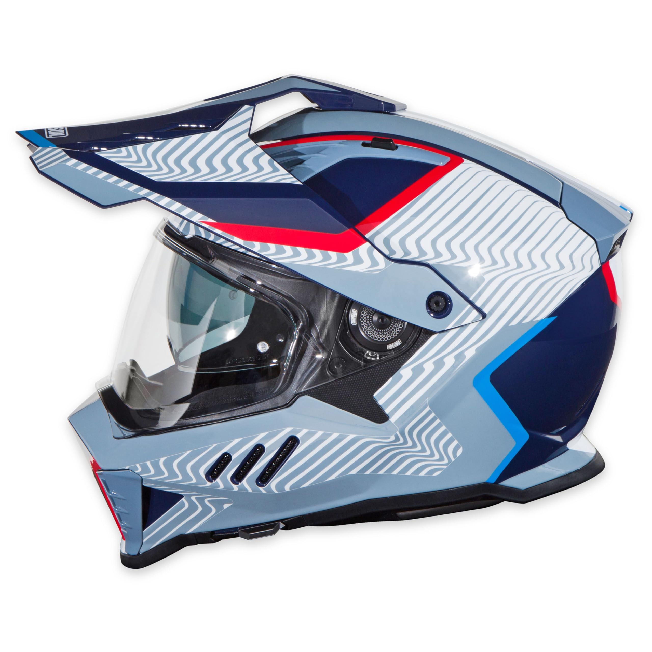 Mojave Blue Simpson Xcursion Bandit Motorcycle Helmet - Large | Off Road Dirt Bike UTV Motocross ATV | Full Face | Removable Peak | Clear Pinlock Anti-Fog Visor Shield | DOT ECE Certified (XBMUGRLG)