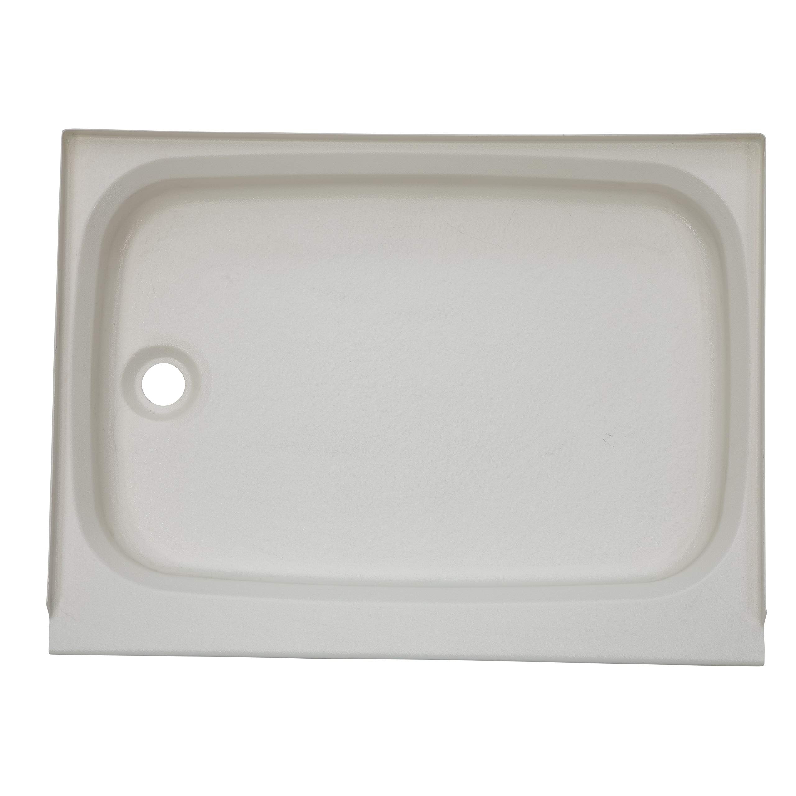 24" x 32" Lippert Replacement Parchment Shower Pan with Left Drain for RVs, Travel Trailers, 5th Wheels, and Motorhomes - 209490
