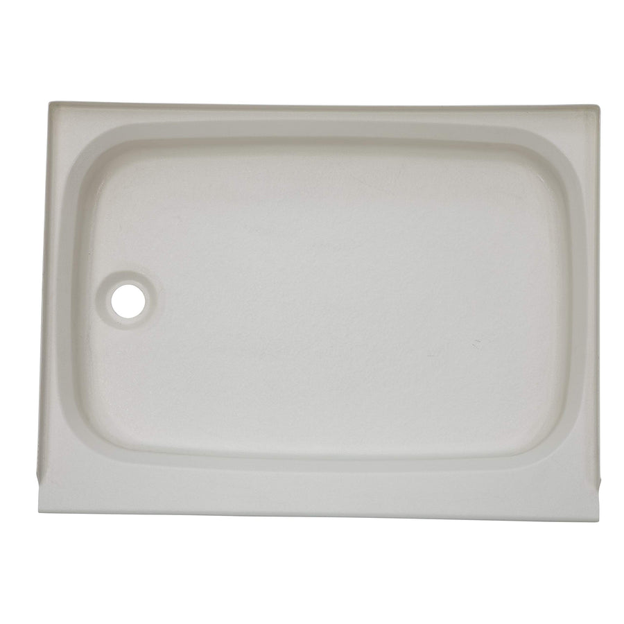 24" x 32" Lippert Replacement Parchment Shower Pan with Left Drain for RVs, Travel Trailers, 5th Wheels, and Motorhomes - 209490