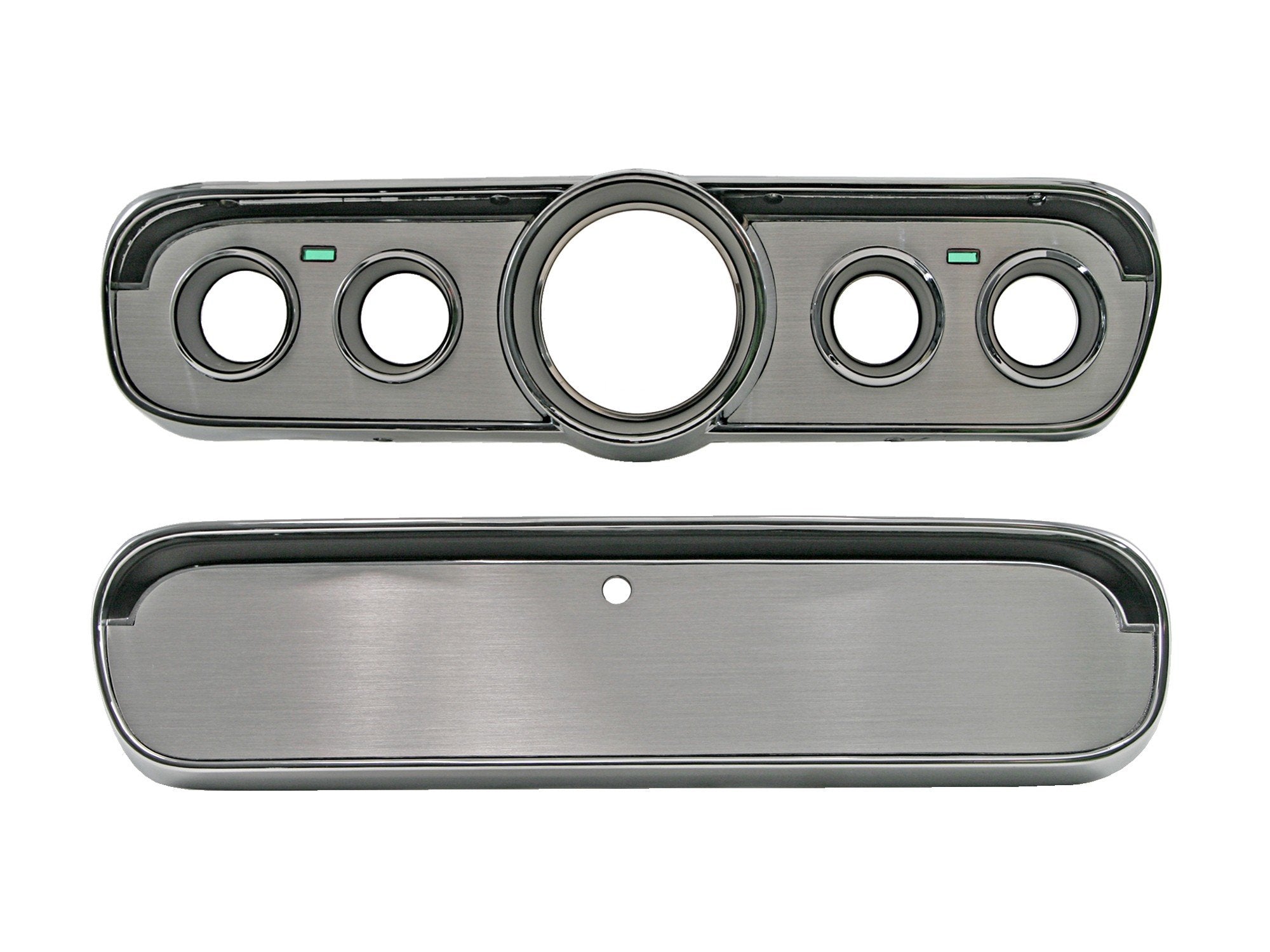 Scott Drake Glove Box and Instrument Panel (with Brushed Aluminum Inserts), Compatible with 1965-1966 Ford Mustang, Model KIT-INT-AL