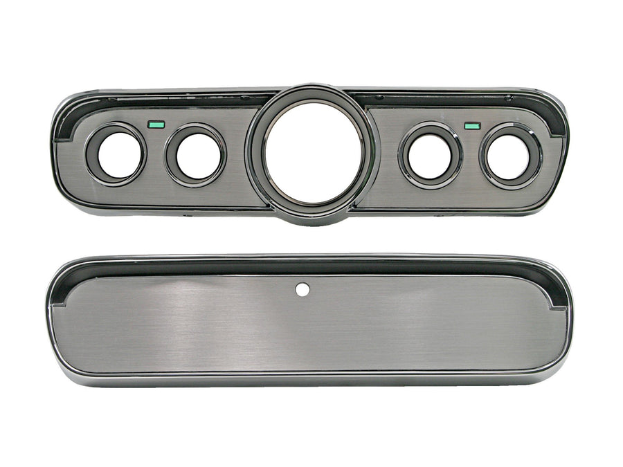 Scott Drake Glove Box and Instrument Panel (with Brushed Aluminum Inserts), Compatible with 1965-1966 Ford Mustang, Model KIT-INT-AL