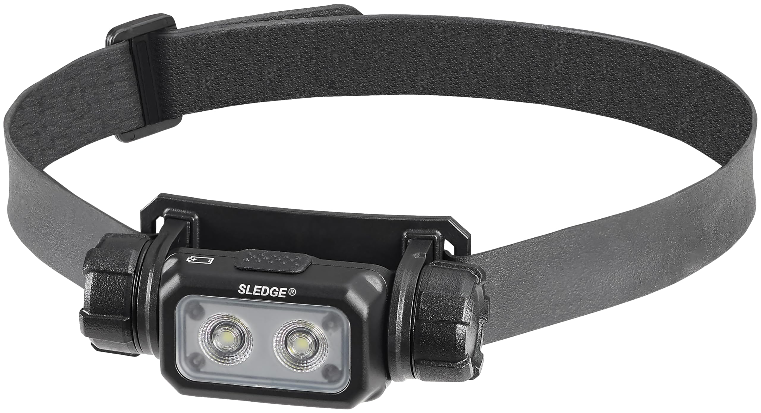Sledge Streamlight 89019 1000-Lumen Max 600-Lumen Standard 1800-Candela Rechargeable Low-Profile LED Headlamp with Elastic and Rubber Hard Hat Straps, Black