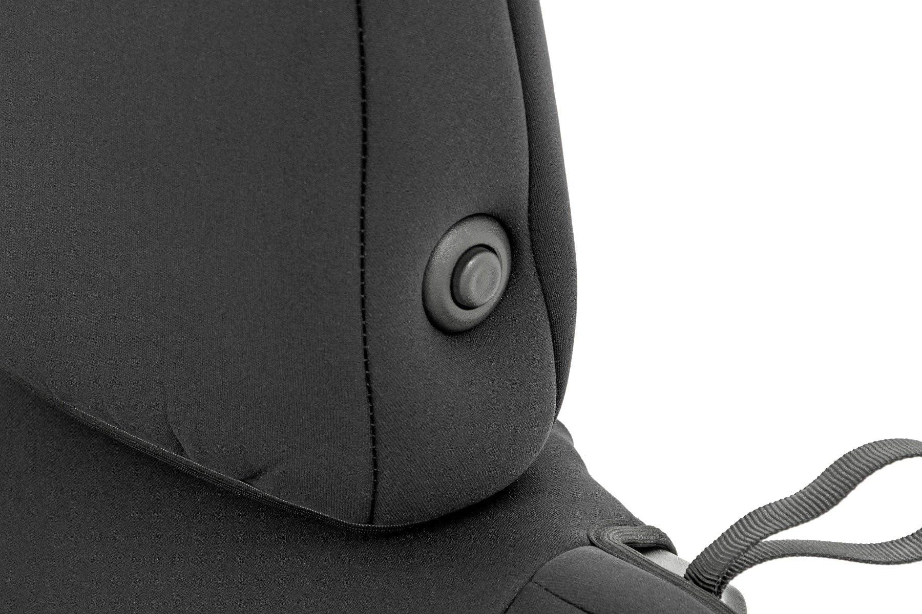 Rough Country Neoprene Seat Covers - 91038 for 2020-2022 Jeep Gladiator, Black