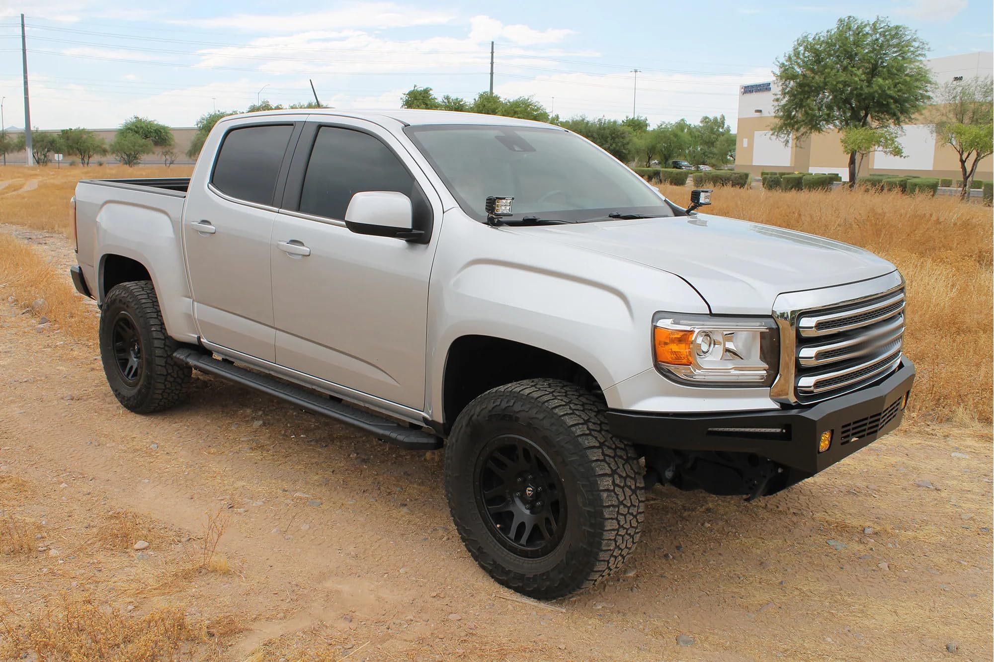 Raptor Series Steps Running Boards 5in Treadsteps Black Aluminum Compatible with 2015-2026 Colorado/Canyon Crew cab