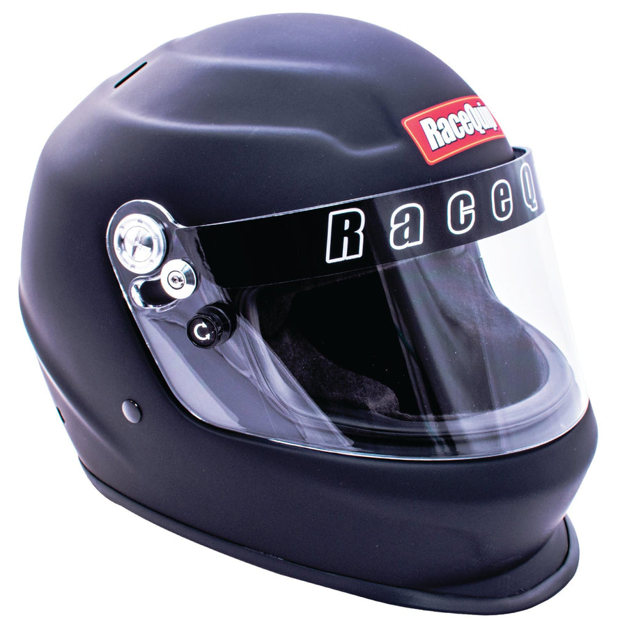 RaceQuip Auto Racing Helmet Full Face Model SFI 24.1 Pro Youth Junior Kids Flat Black 2269996