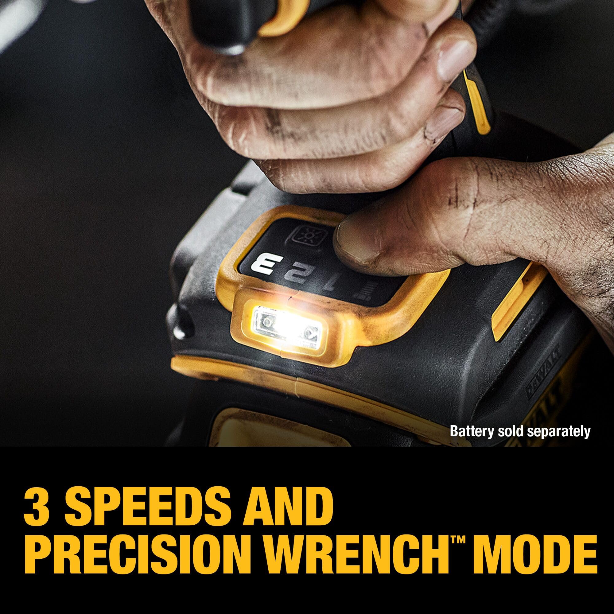 20V MAX XR DEWALT 3/4 Inch Cordless Impact Wrench Brushless Impact Gun with Hog Ring Anvil, High Torque, Tool Only (DCF964B)