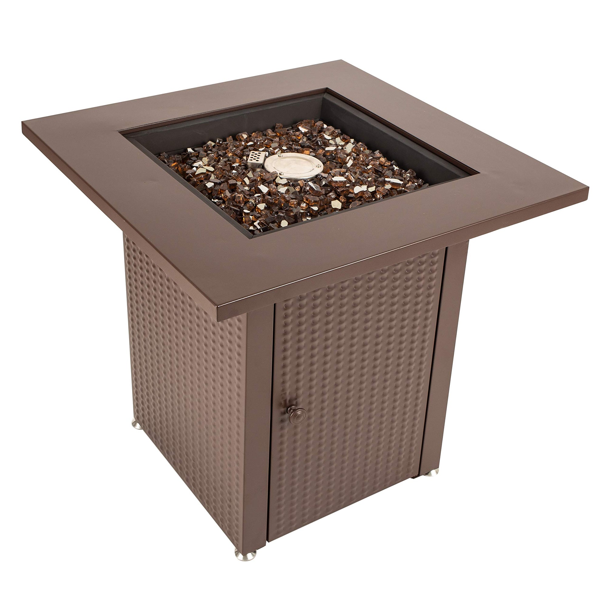 Grant Table Pleasant Hearth OFG007TF Gas Fire Pit, Mocha