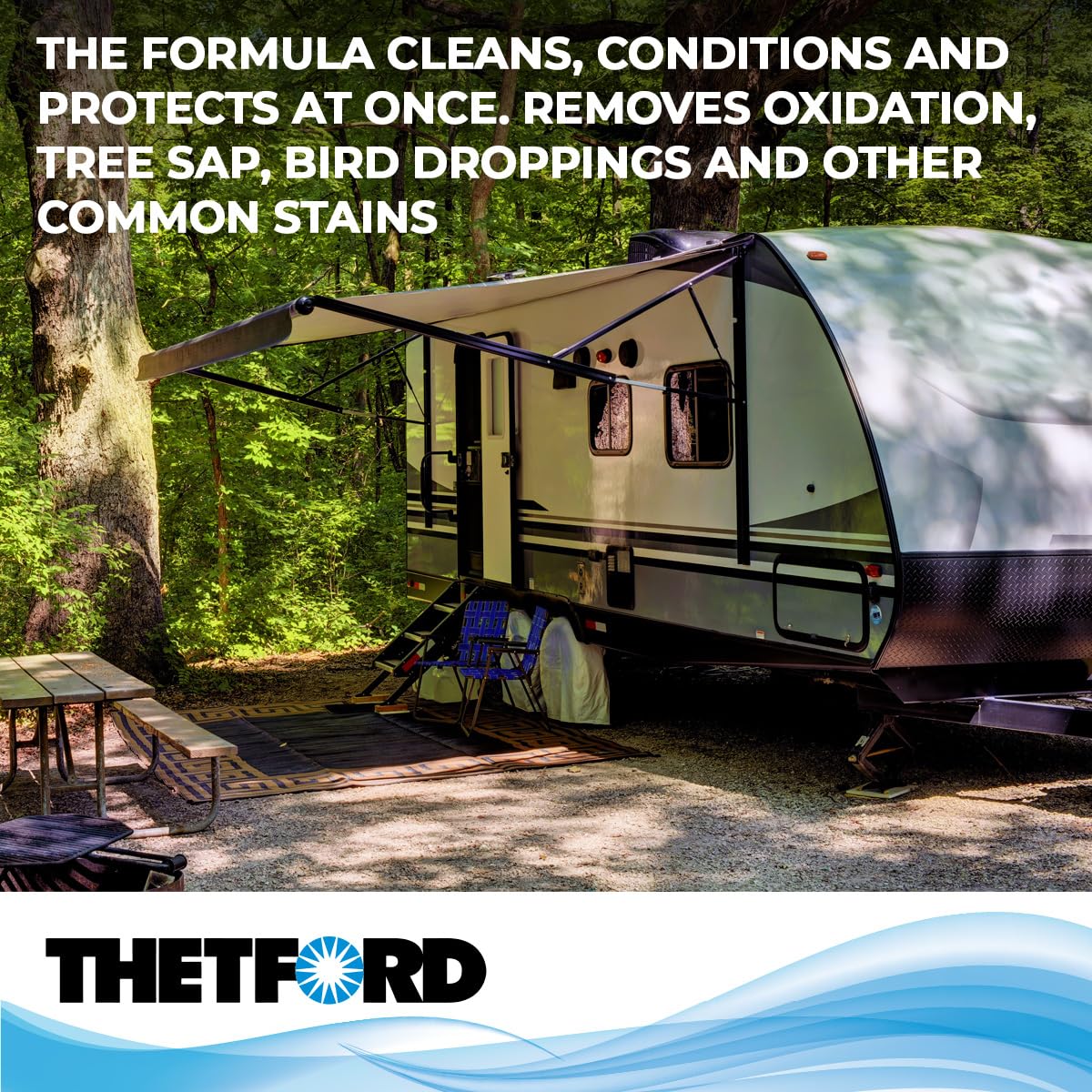 Thetford Premium RV Rubber Roof Cleaner - Non-Toxic, Non-Abrasive roof detergent 64 oz 96016