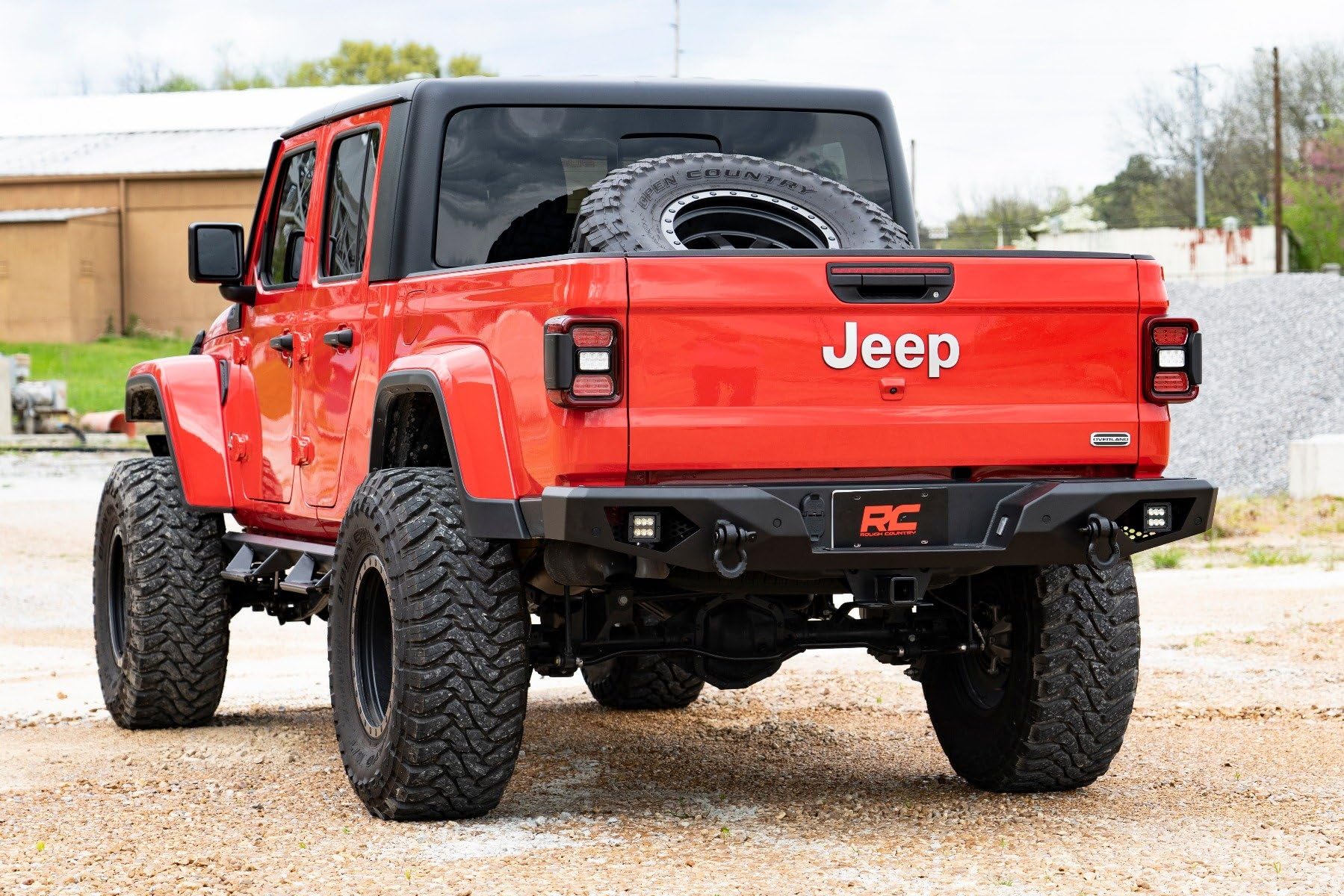 Heavy Duty Rough Country Rear Bumper w/LEDs for 2020-2024 Gladiator - 10646