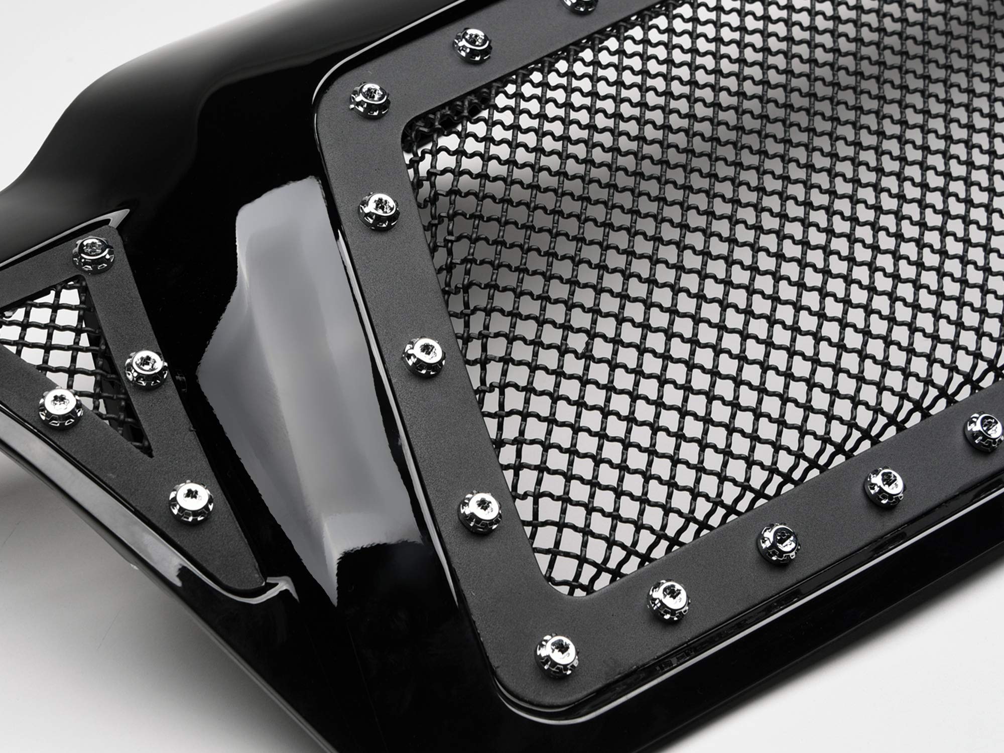 Studded Armordillo USA Mesh Grille Fits 2005-2011 Toyota Tacoma-Gloss Black
