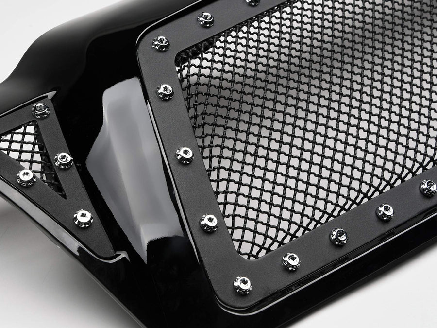 Studded Armordillo USA Mesh Grille Fits 2005-2011 Toyota Tacoma-Gloss Black