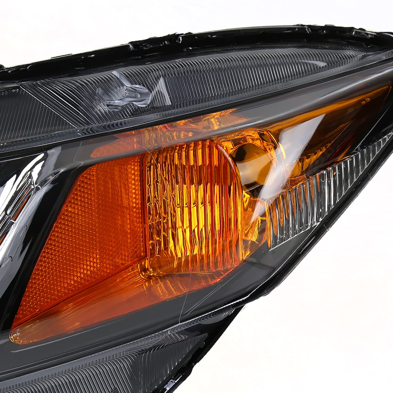 Left Driver Side SPEC-D TUNING Black Headlight Compatible with 2012-2015 Honda Civic Sedan, 2012-2013 Civic Coupe Head Light Lamp Assembly