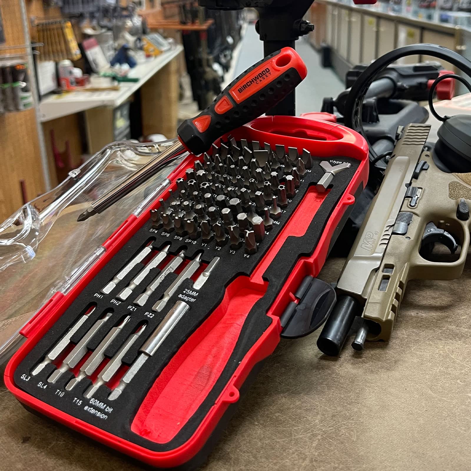 Master Screwdriver Kit Birchwood Casey | Durable Versatile Gunsmithing Wrench 84 Piece Tool Set | Case Included