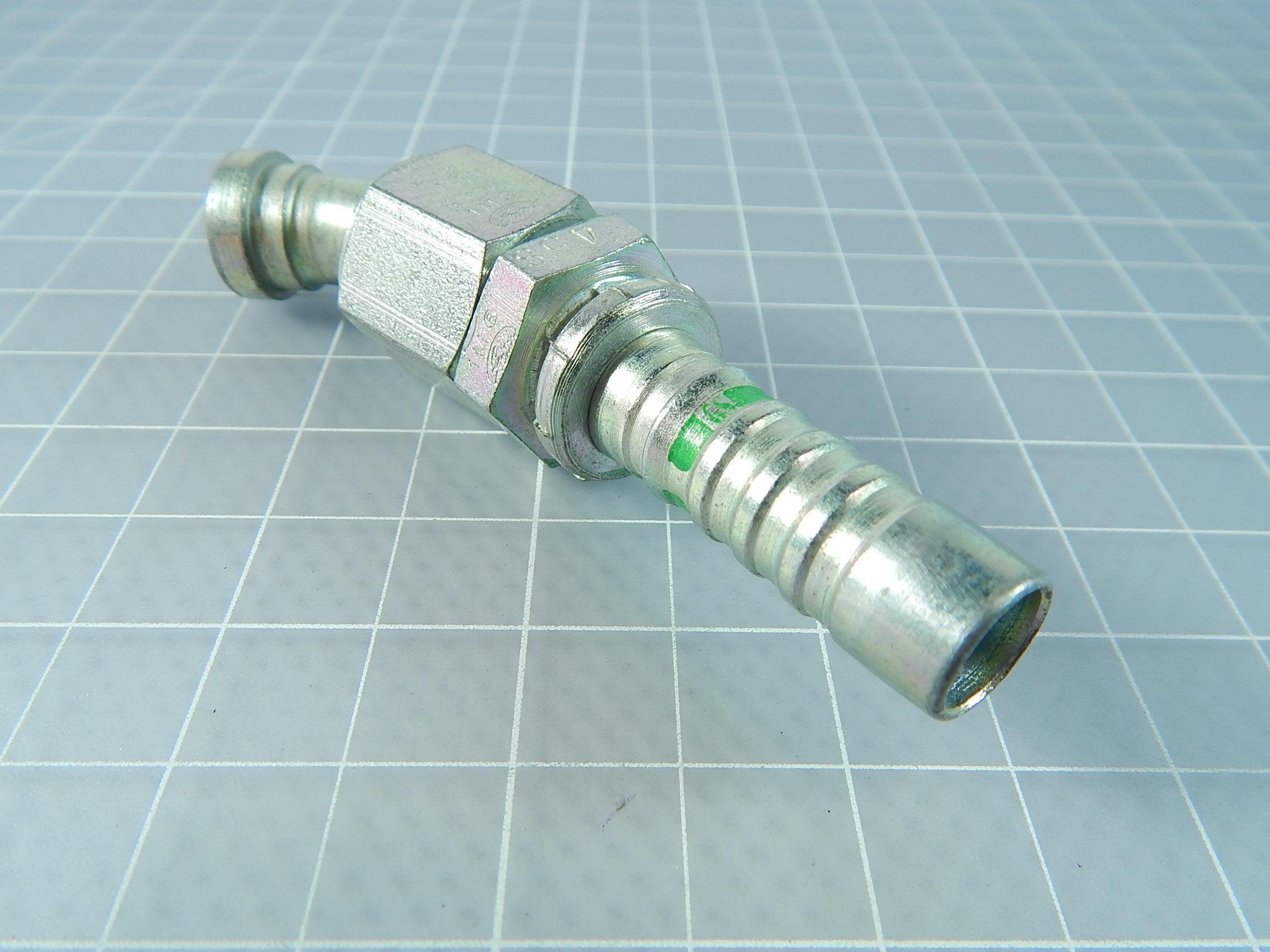 GlobalSpiral Gates 8GS-8FJX Couplings, Female JIC 37° Flare Swivel, Zinc Plated Carbon Steel, 2.83", 1/2" ID