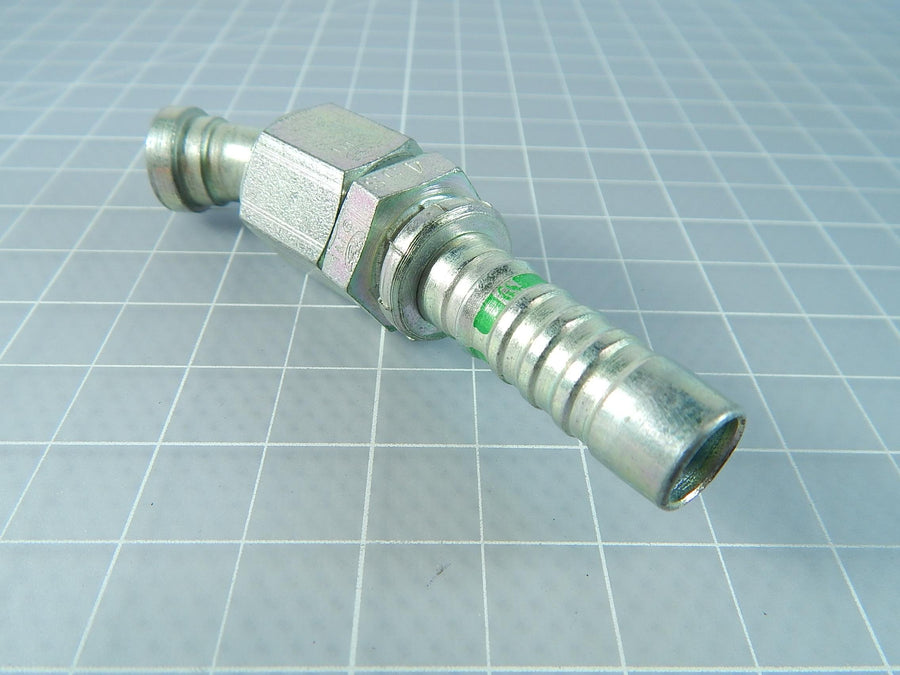 GlobalSpiral Gates 8GS-8FJX Couplings, Female JIC 37° Flare Swivel, Zinc Plated Carbon Steel, 2.83", 1/2" ID
