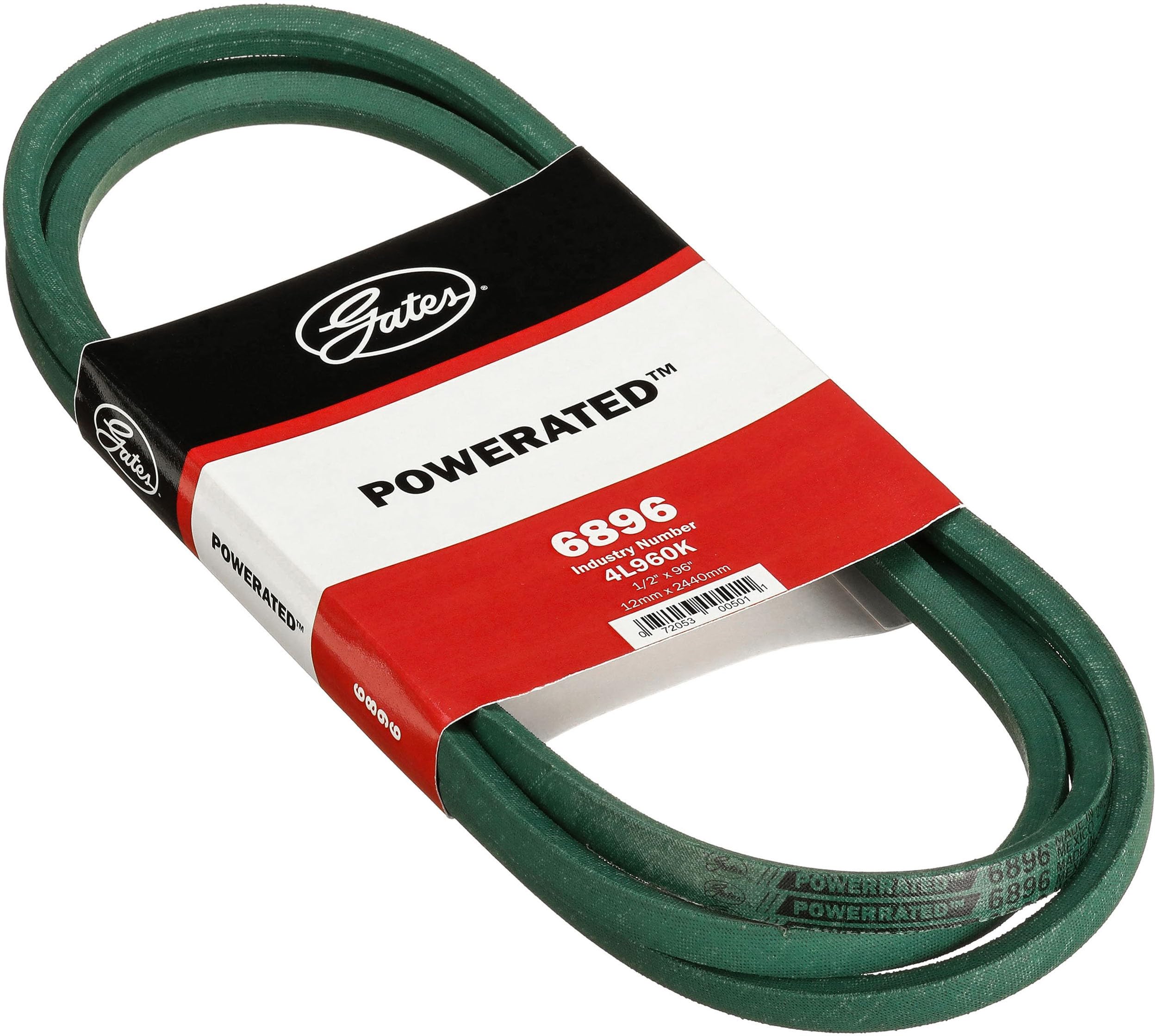 PoweRated Gates 6896 V-Belt Medium Horse-Power FHP, Black