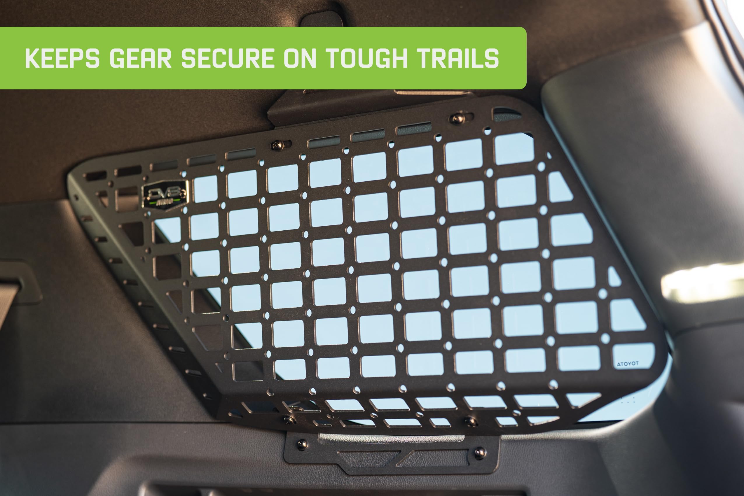 DV8 Offroad Molle Panels for Rear Window Pocket 2025 Toyota 4Runner | Enhances Your Rear Cargo Storage Space | Rattle-Free Fitment | Conforms to The Shape of Your Windows | Keeps Gear Secure | Steel
