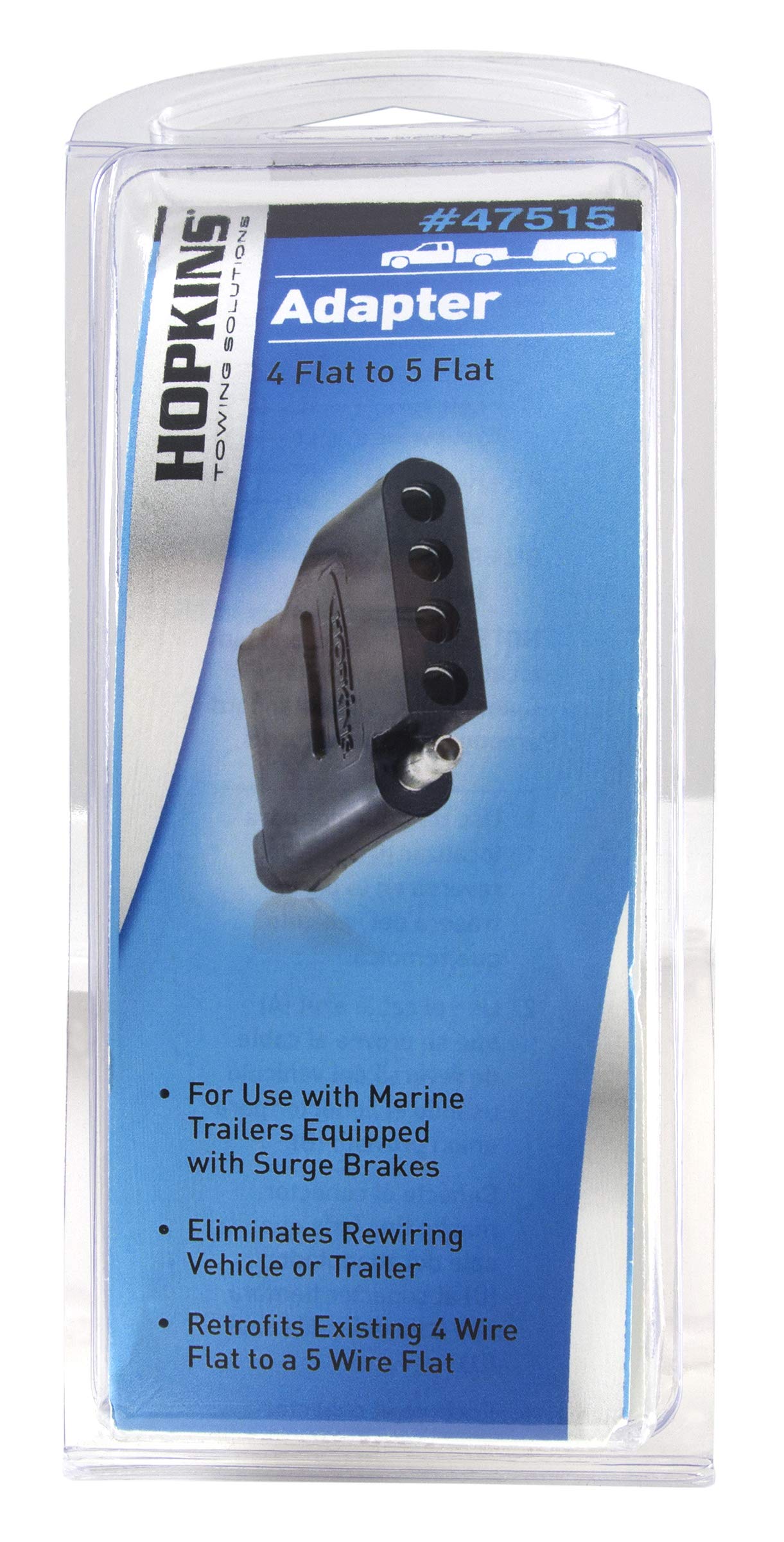 47515 Hopkins 4 Wire Flat To 5 Wire Flat Adapter