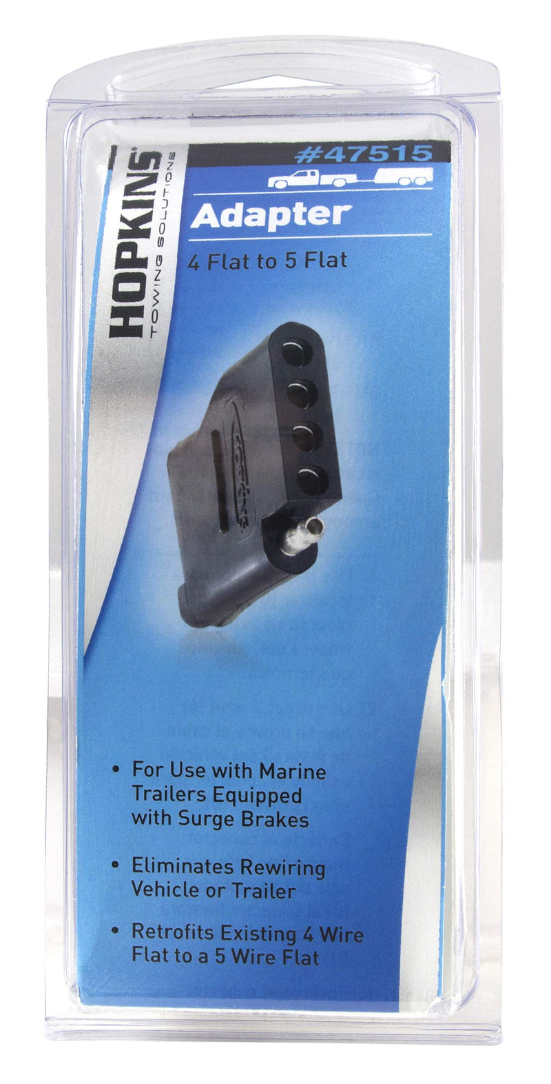 47515 Hopkins 4 Wire Flat To 5 Wire Flat Adapter