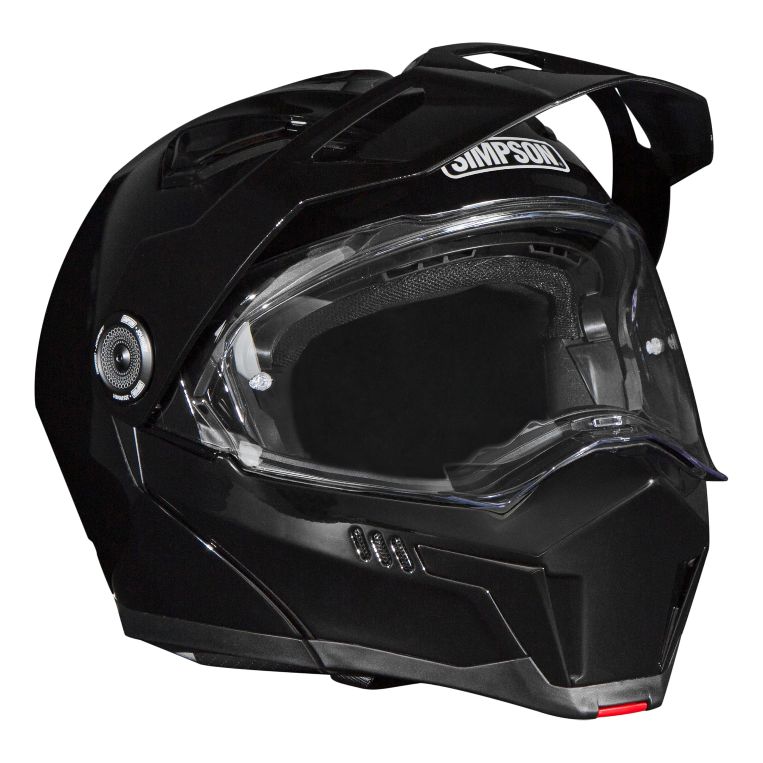 Simpson Motorcycle Journey Bandit Helmet - Black - XL | Off Road Dirt Bike UTV Motocross ATV | Modular Full-Face Flip Up | Clear Pinlock Anti-Fog Visor Shield | DOT ECE Certified (JB2XL)
